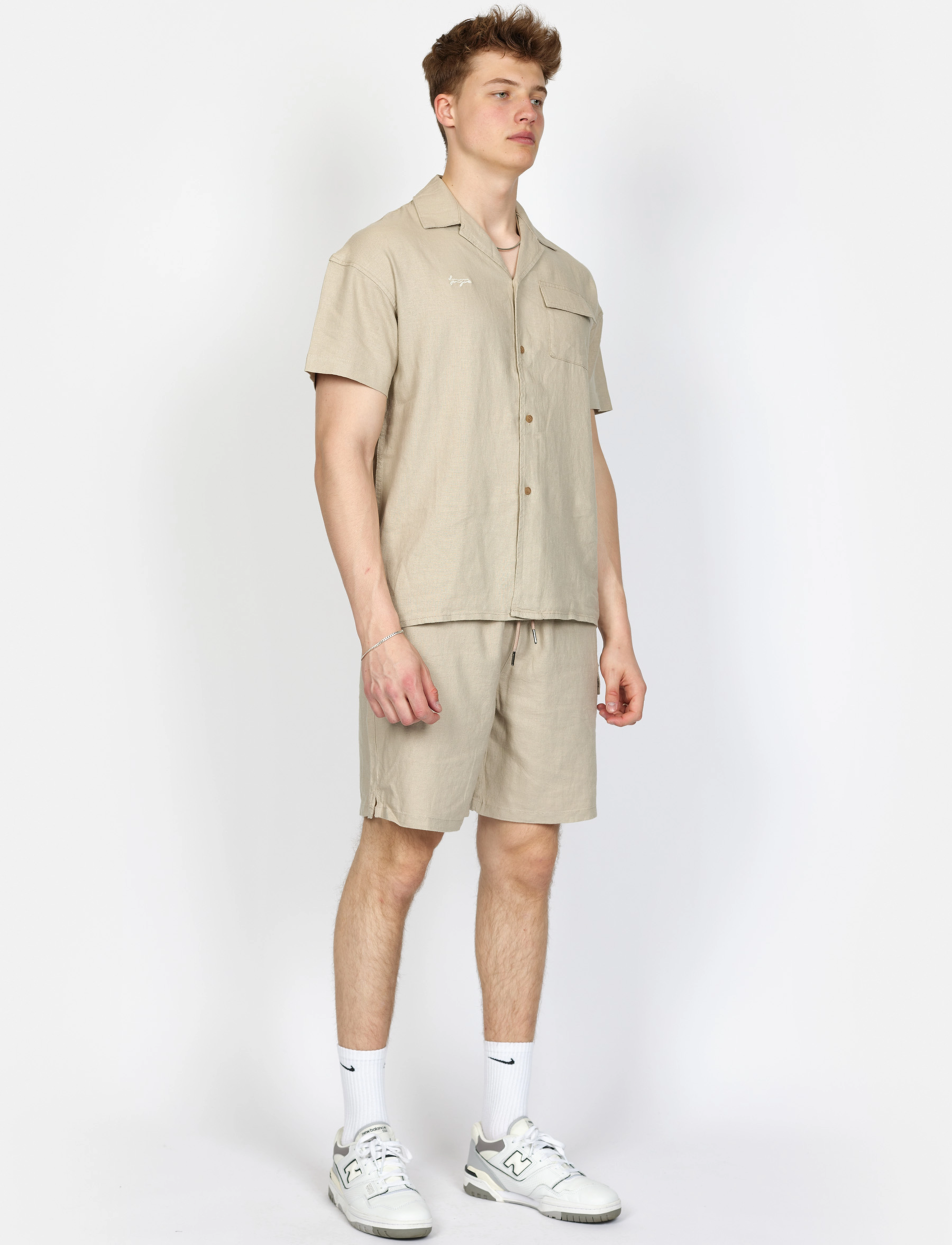 Denim Project - DP Linen Blend Shirt - roasted cashew - 3
