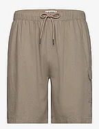 DPLinen Blend Pocket Shorts - ROASTED CASHEW