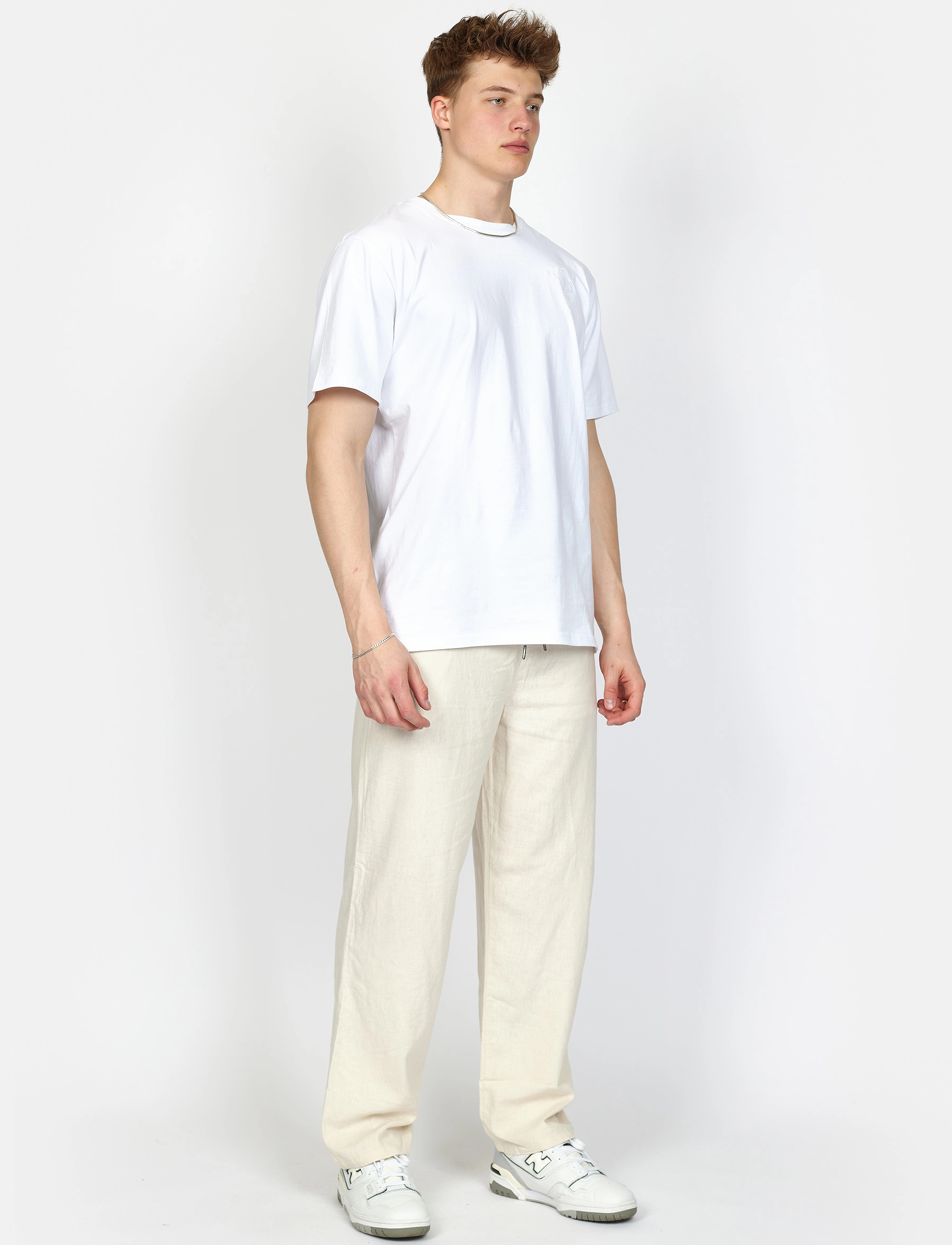 Denim Project - DP Baggy Linen Blend Pants - jet stream - 2