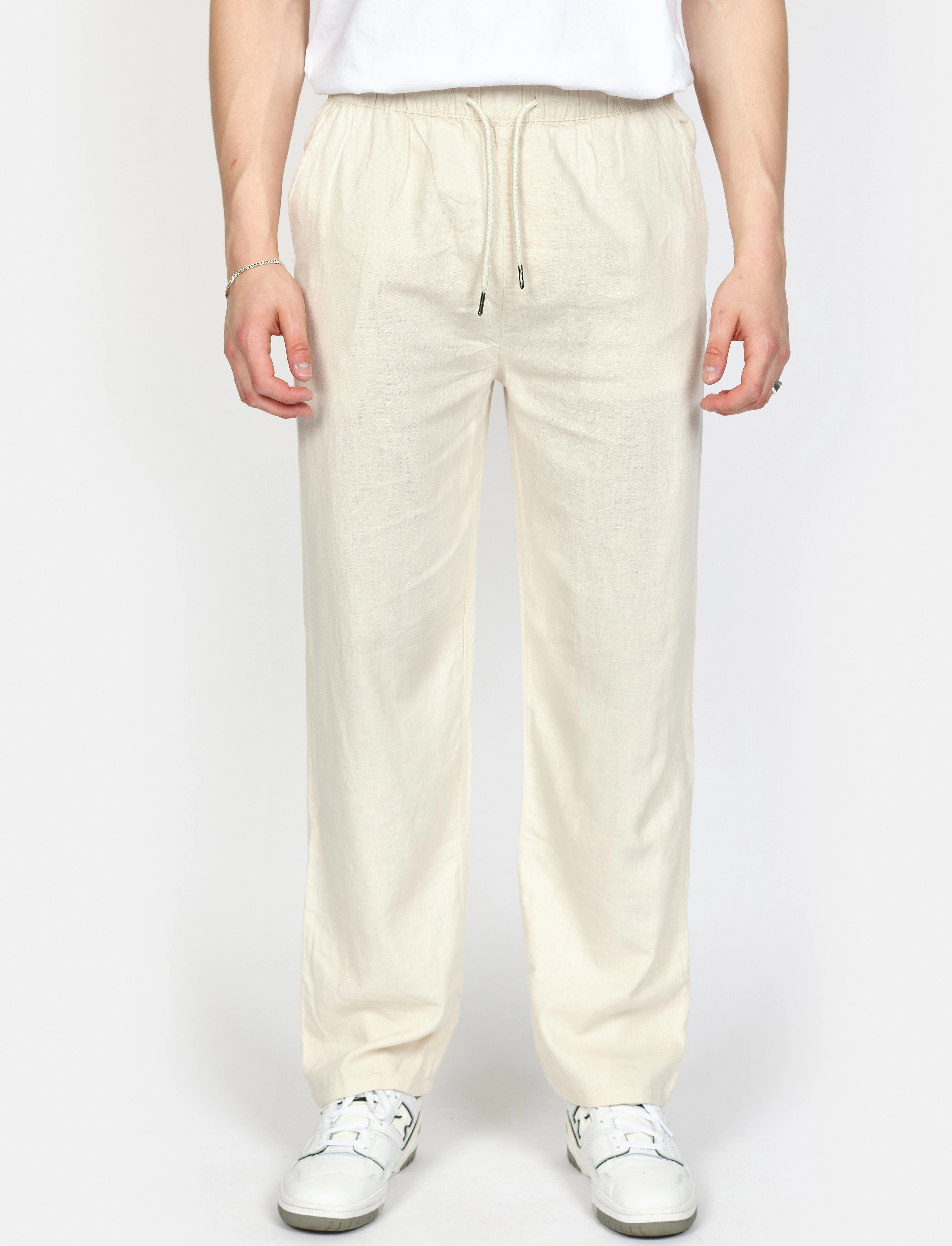 Denim Project - DP Baggy Linen Blend Pants - jet stream - 4