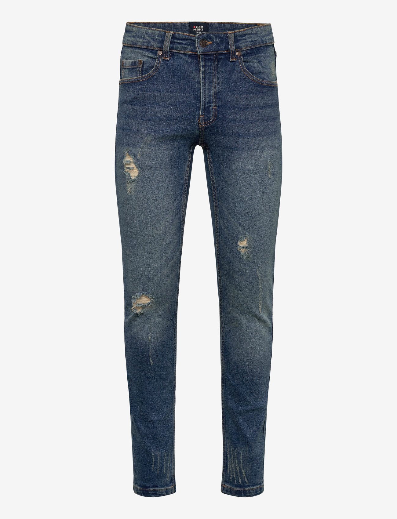 Denim Project - DP MR. RED DESTROY - bukser & jeans - 076 dark blue destroy l32 - 0