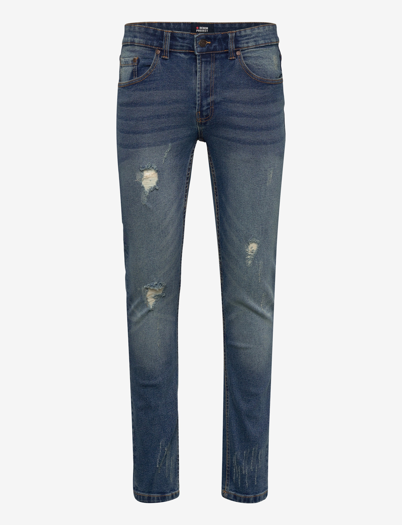 Denim Project - DP MR. RED DESTROY - bukser & jeans - 076 dark blue destroy l34 - 1