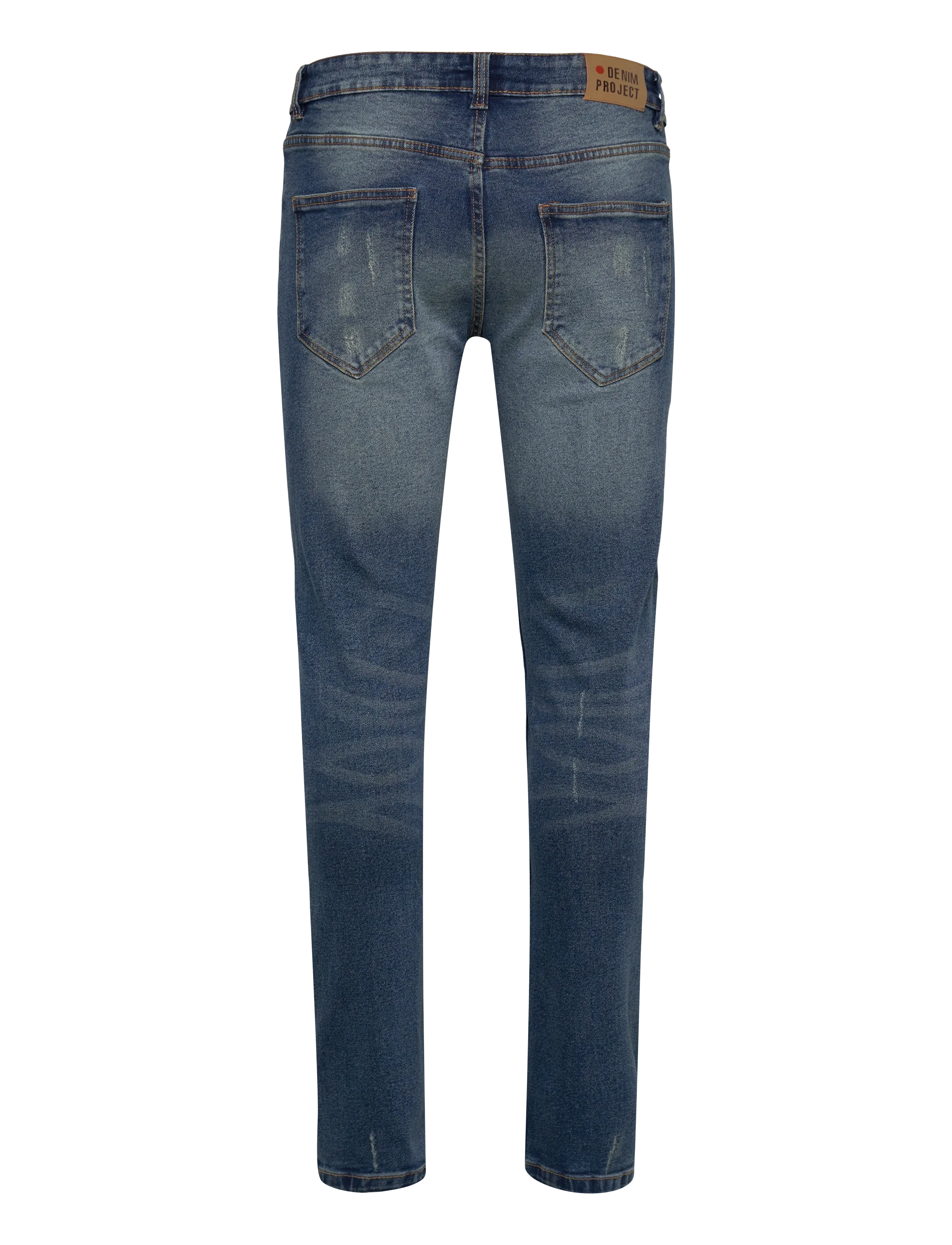 Denim Project - DP MR. RED DESTROY - püksid & teksad - 076 dark blue destroy l34 - 2