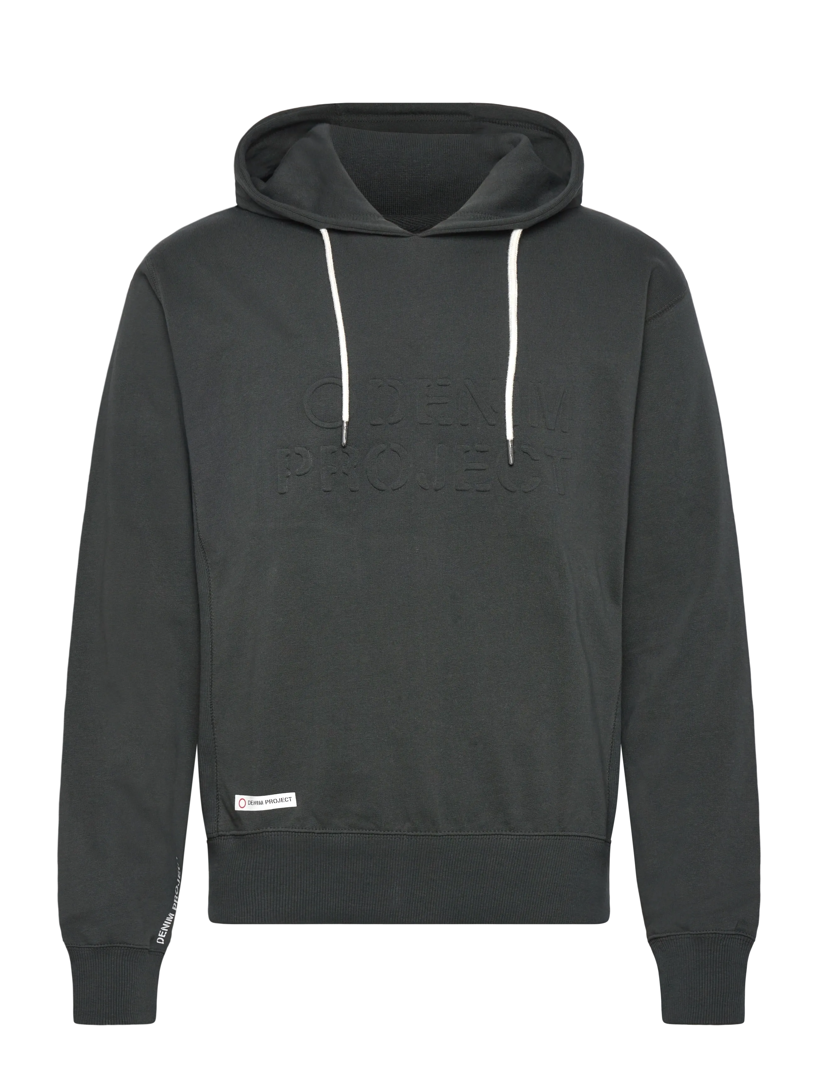 Denim Project DP Logo Airjet Organic Hoodie - Sweatshirts & hættetrøjer - 140 DEEP DEPTHS / grey