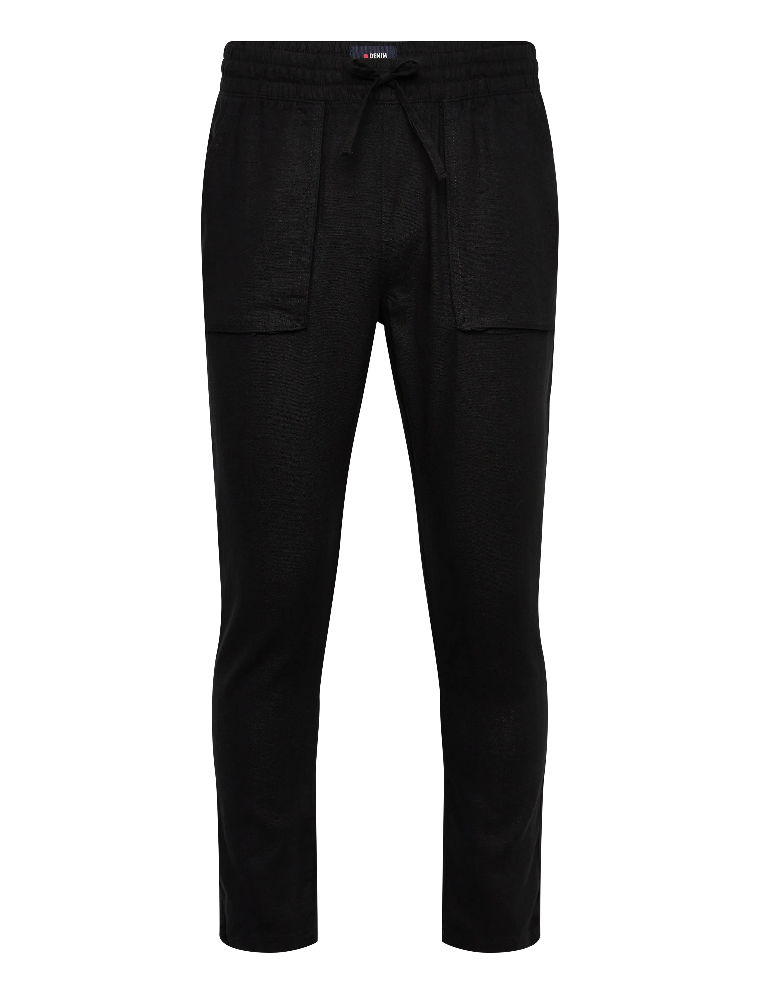 Denim Project DP SHAKI LINEN PANT - Bukser - 001 BLACK / black