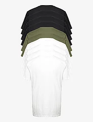 Denim project - 10 Pack T-SHIRT - laisvalaikio marškinėliai - 2xarmy 4xwhite 4xblack - 1
