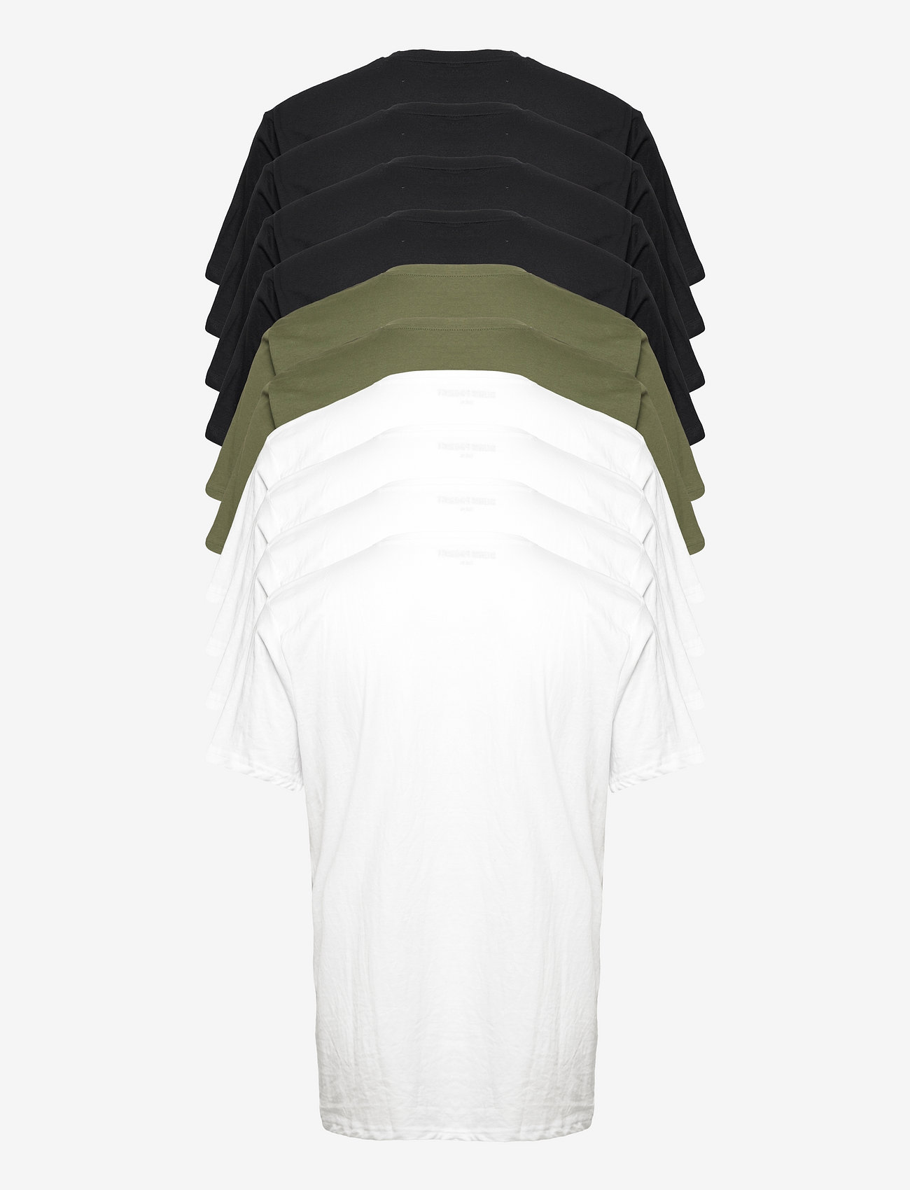 Denim Project - DP 10 Pack T-SHIRT - basic t-shirts - 2xarmy 4xwhite 4xblack - 2