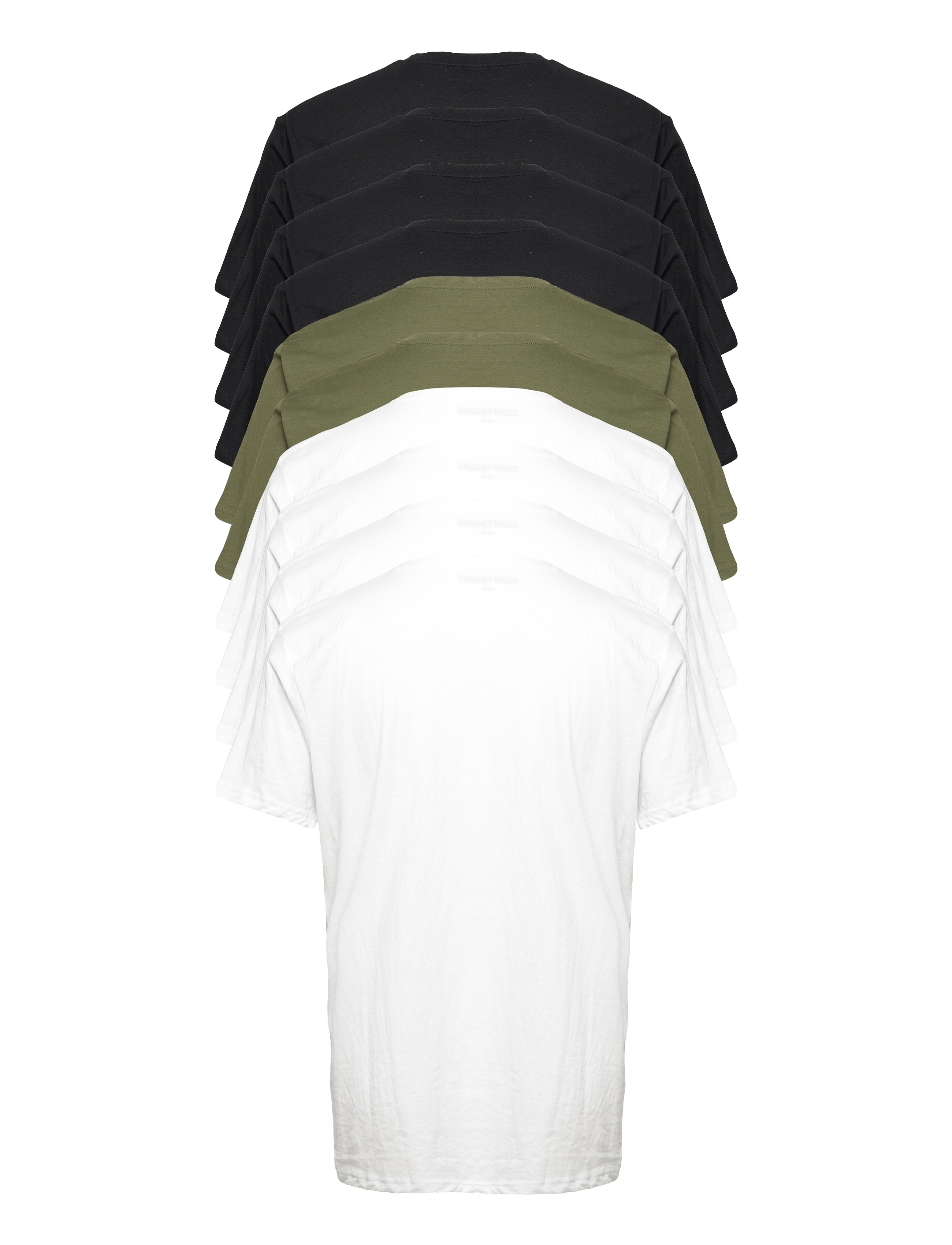 Denim Project - DP 10 Pack T-SHIRT - basic t-shirts - 2xarmy 4xwhite 4xblack - 2