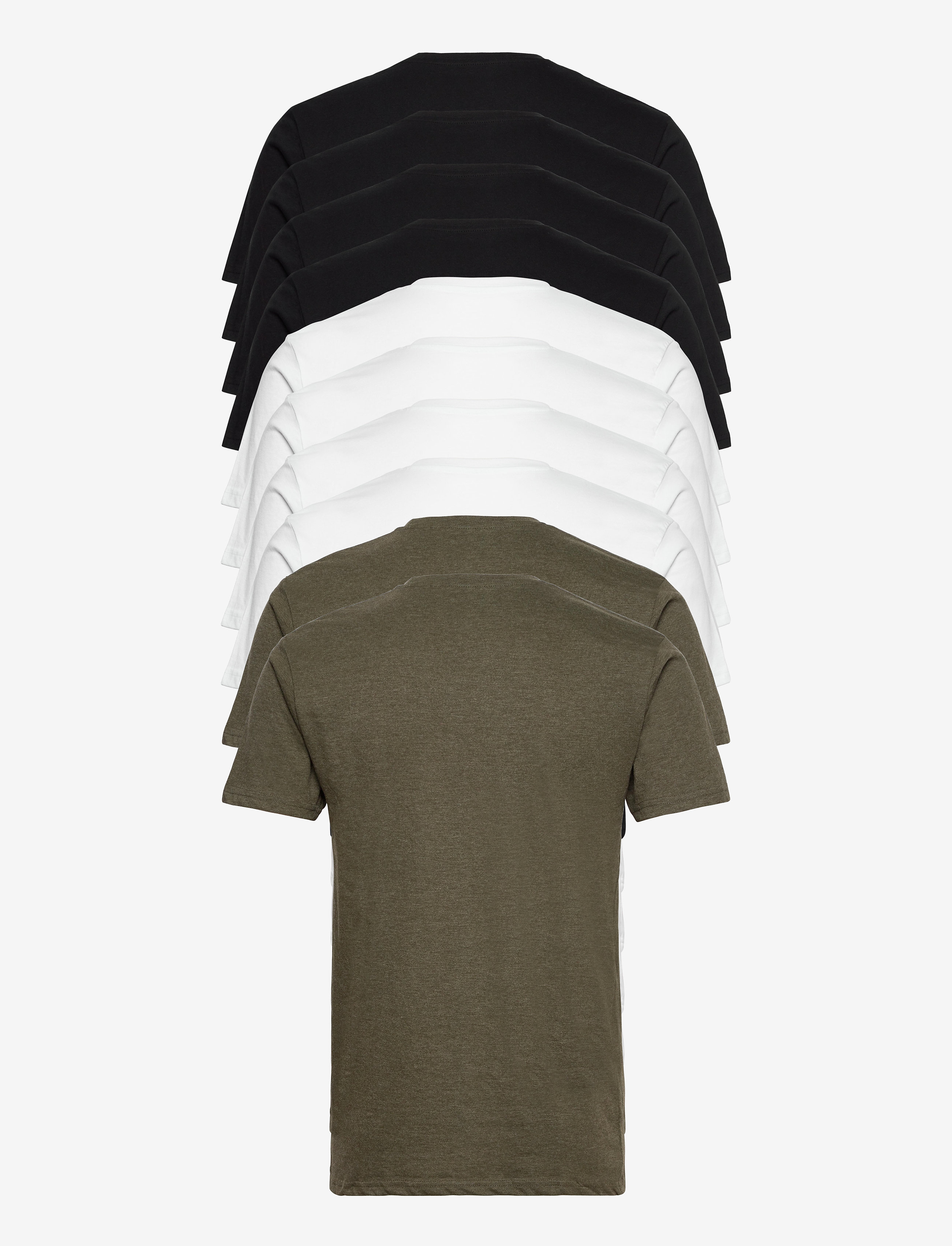 Denim Project - DP 10 Pack T-SHIRT - basic t-shirts - 4xblack 4xwhite 2xolive night - 2