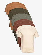 10 Pack T-SHIRT - 427 EARTH COLOR MIX