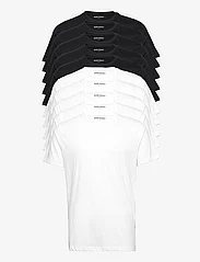 Denim project - 10 Pack T-SHIRT - basis-t-skjorter - 5 black/ 5 white - 0