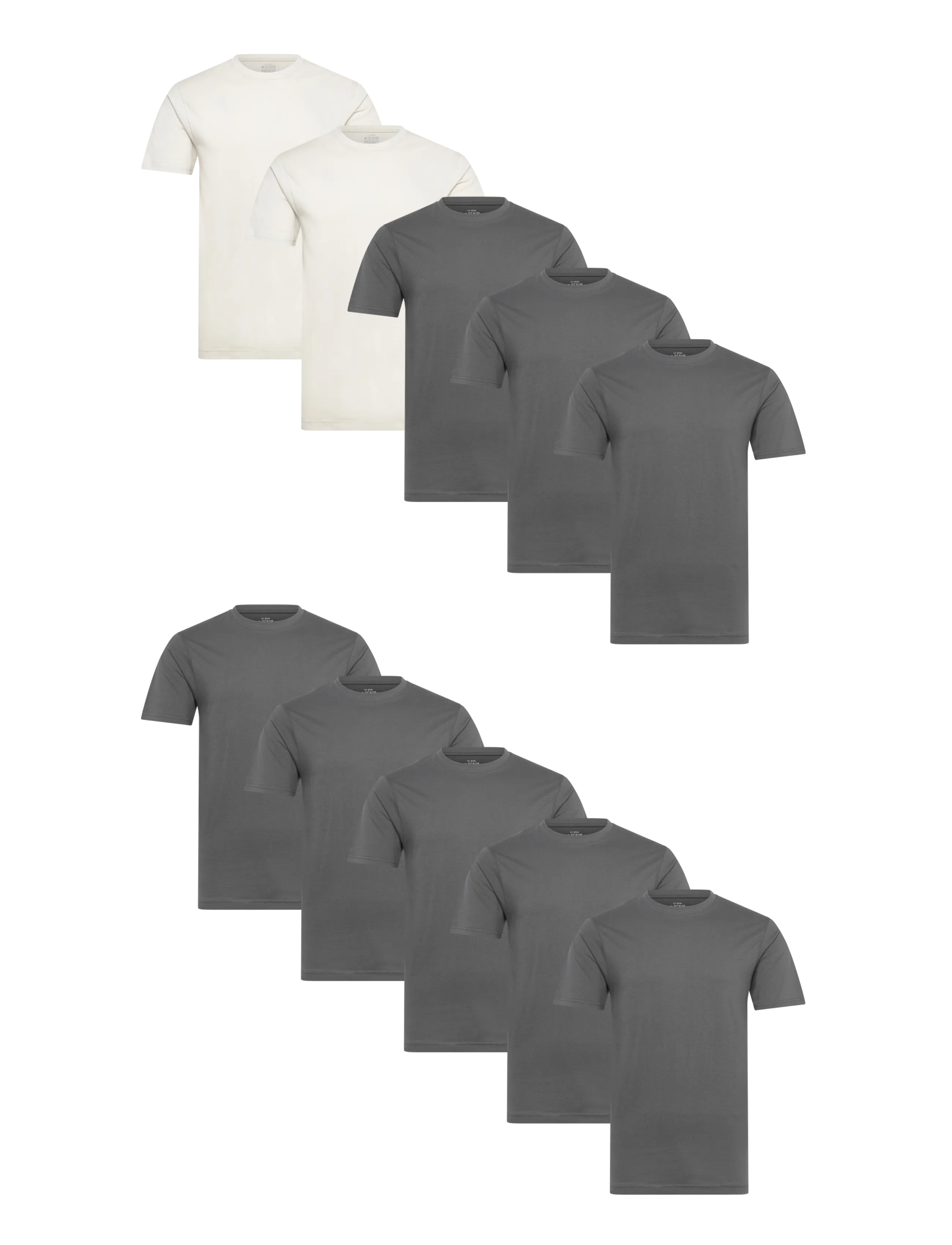 Denim Project DP 10 Pack T-SHIRT - Vaatteet - GREY MIX / grey
