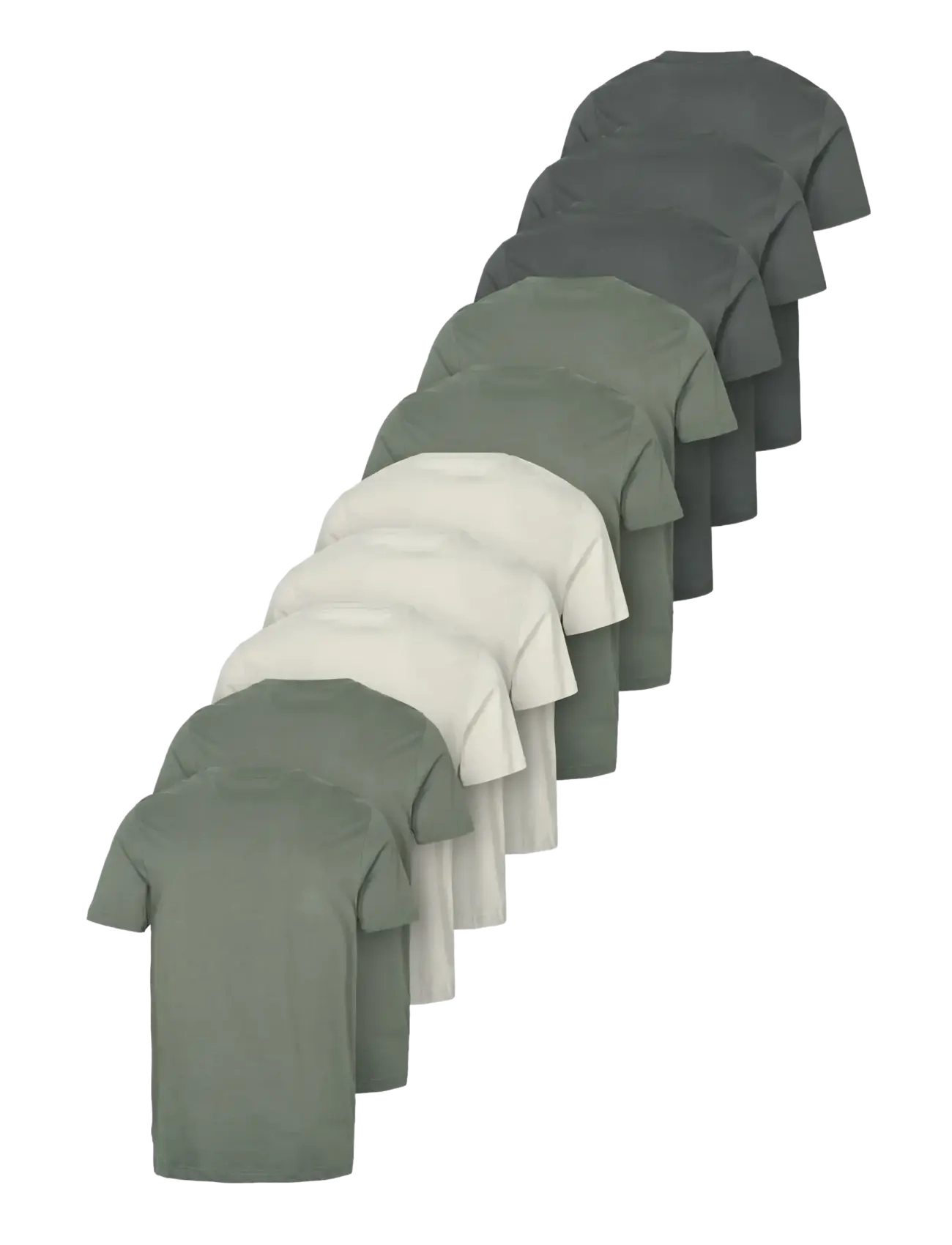Denim Project - DP 10 Pack T-SHIRT - basic t-shirts - grey mix - 1