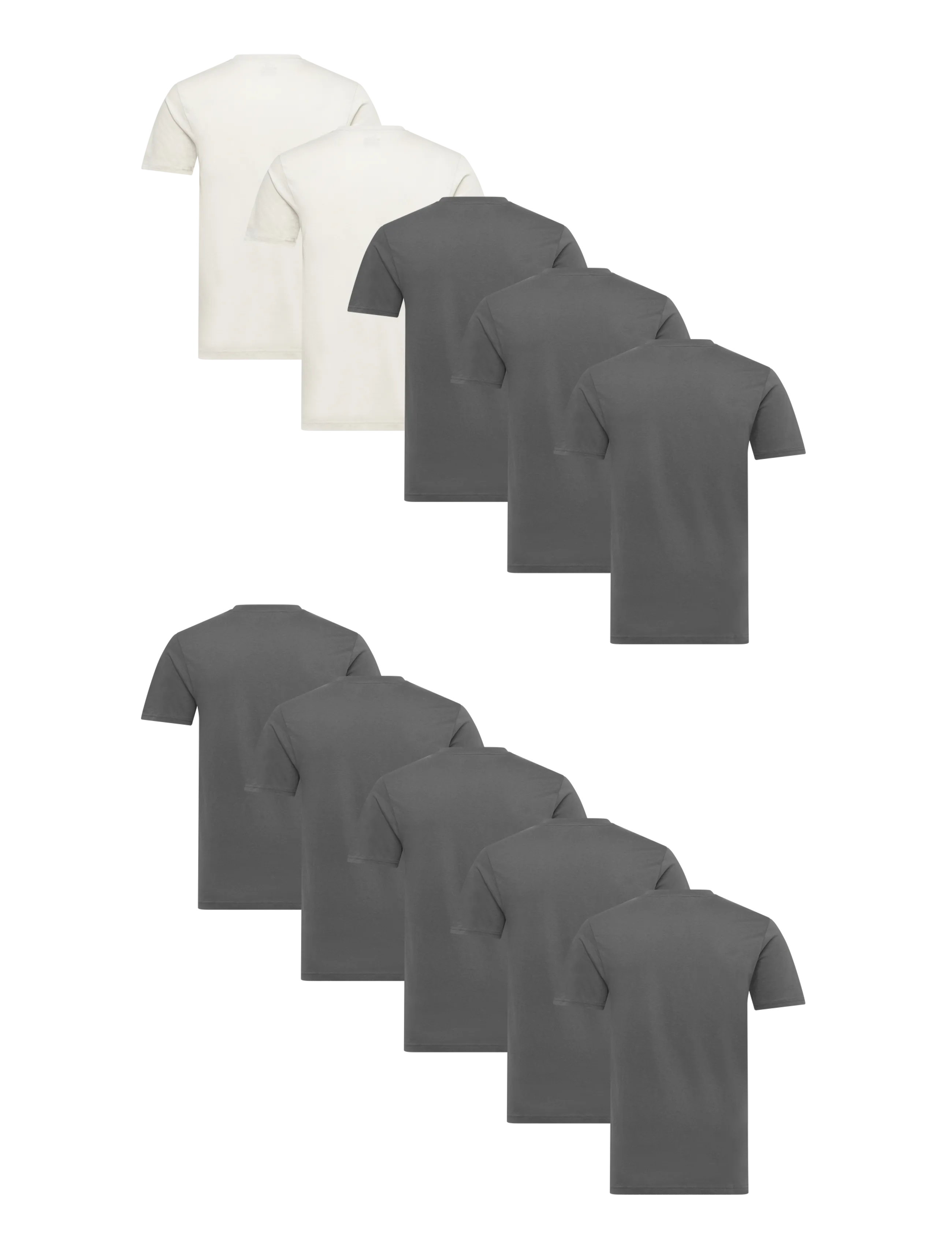 Denim Project - DP 10 Pack T-SHIRT - basic t-shirts - grey mix - 2