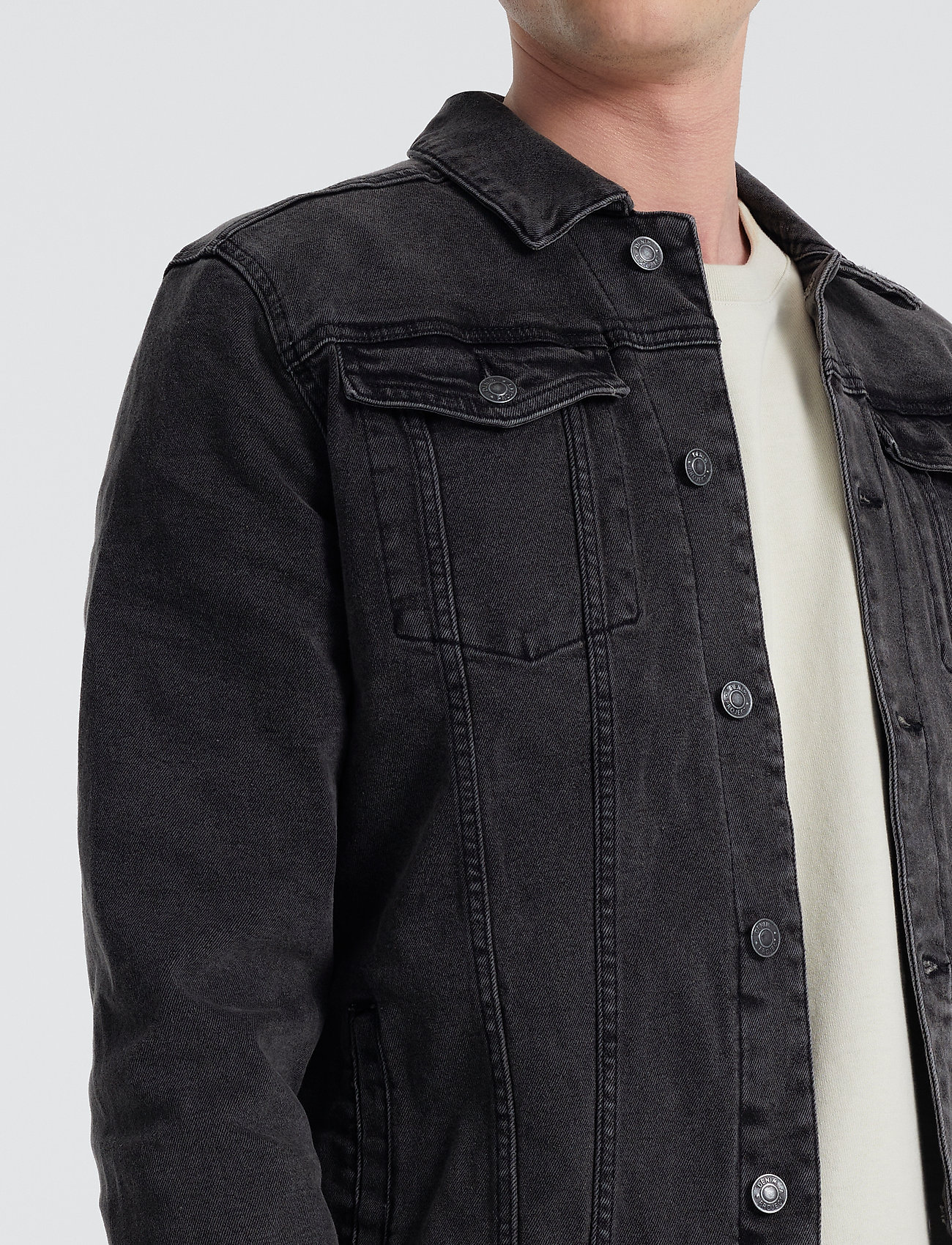 Denim Project - DP Kash Denim Jacket - frühlingsjacken - grey - 4