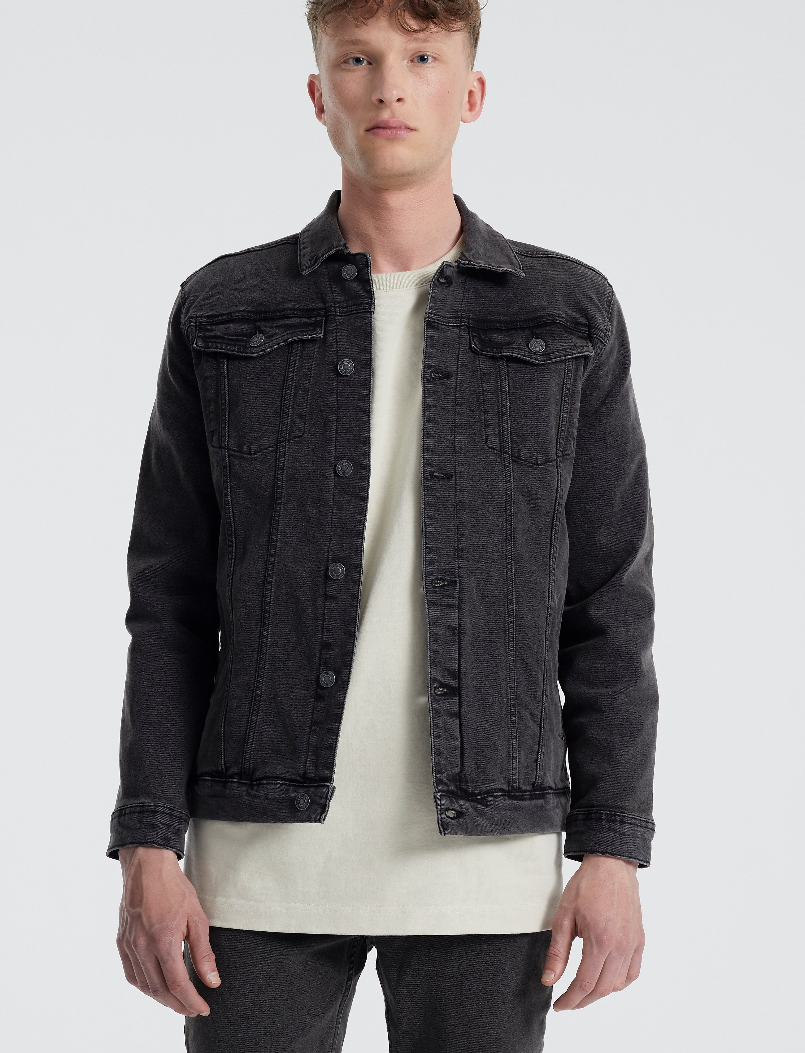 Denim Project - DP Kash Denim Jacket - frühlingsjacken - grey - 5