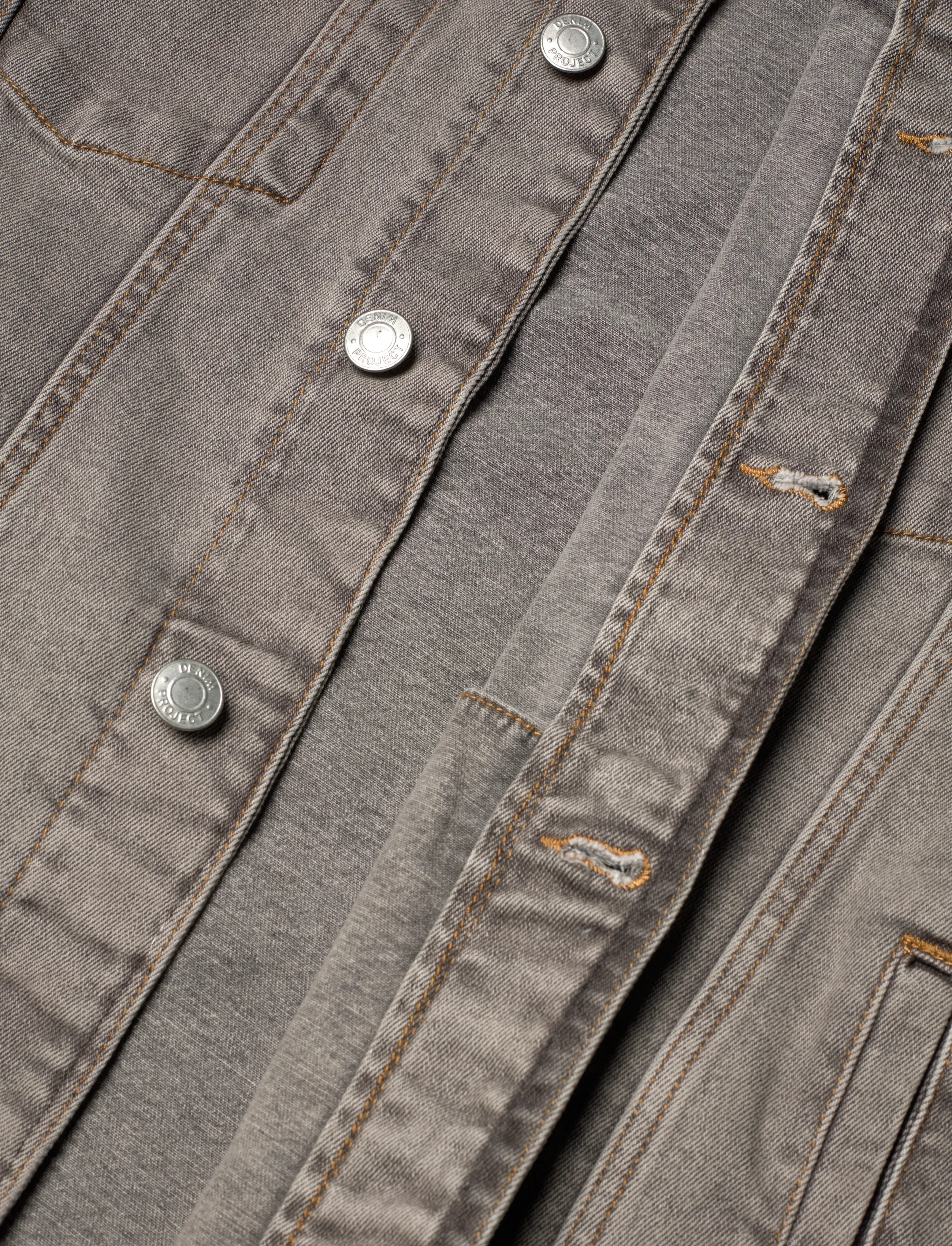 Denim Project - DP Kash Denim Jacket - forårsjakker - silver grey - 4
