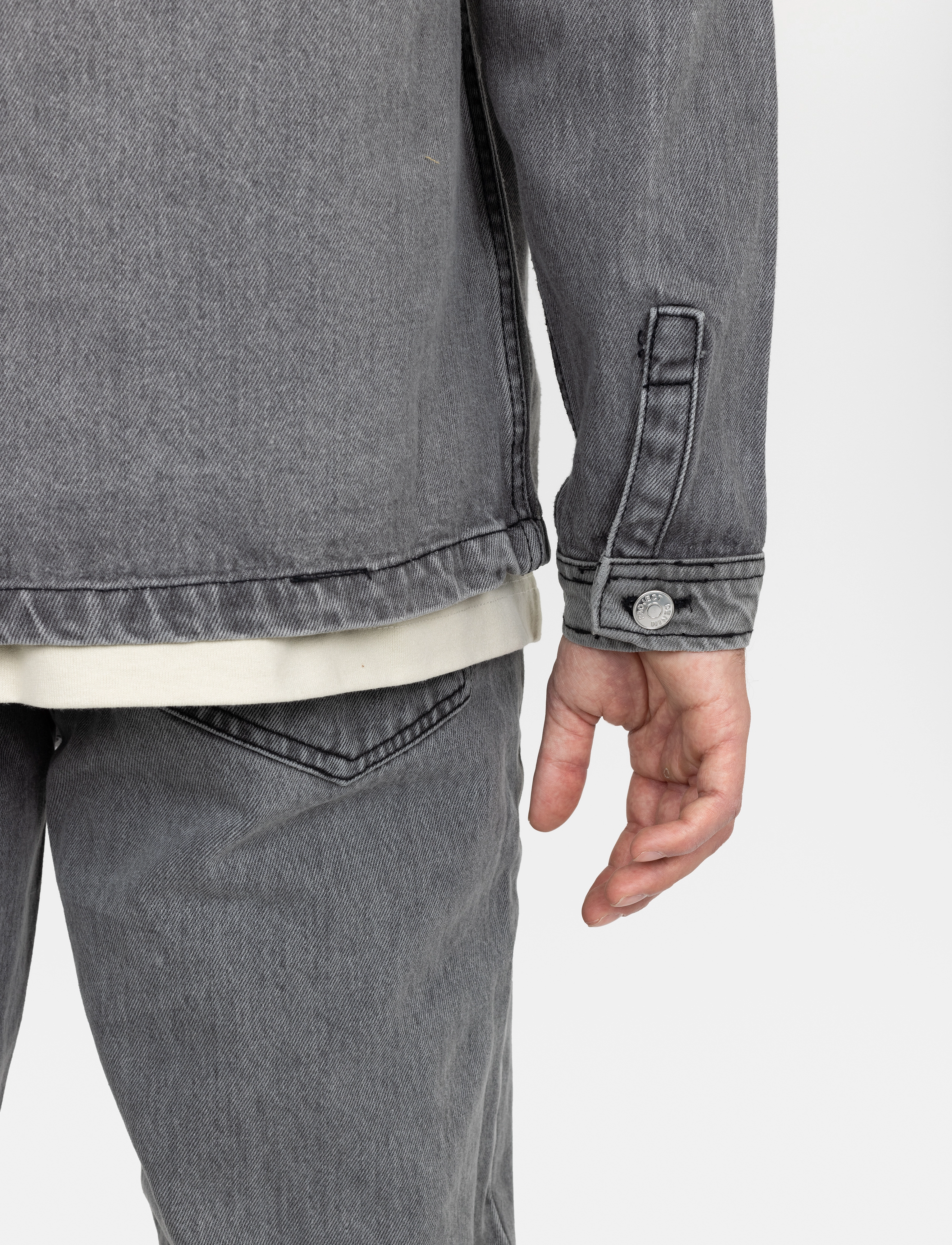 Denim Project - Denim Overshirt - miesten - 005 dark stone - 4