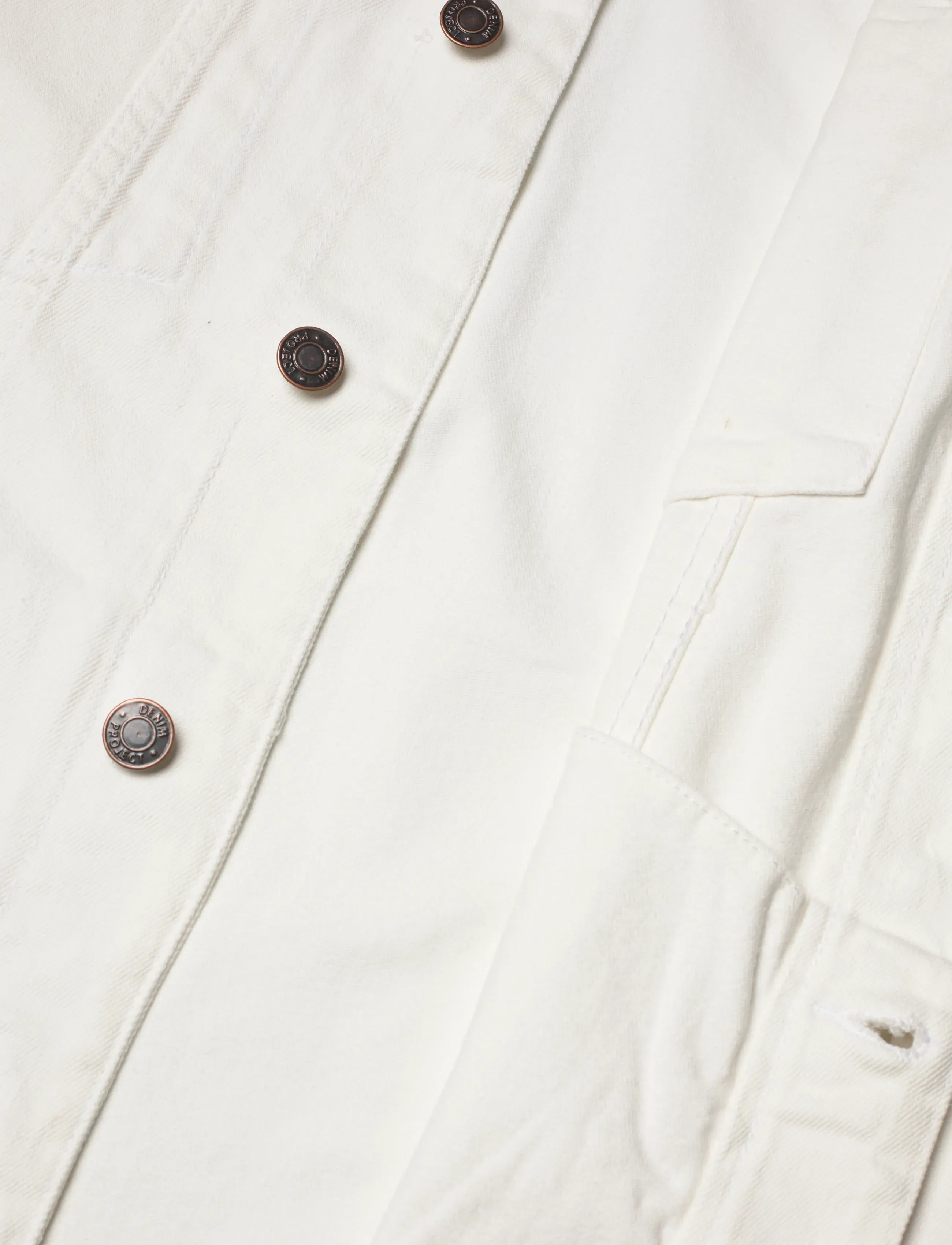Denim Project - DP Kash Denim Vest - forårsjakker - 002 white - 4