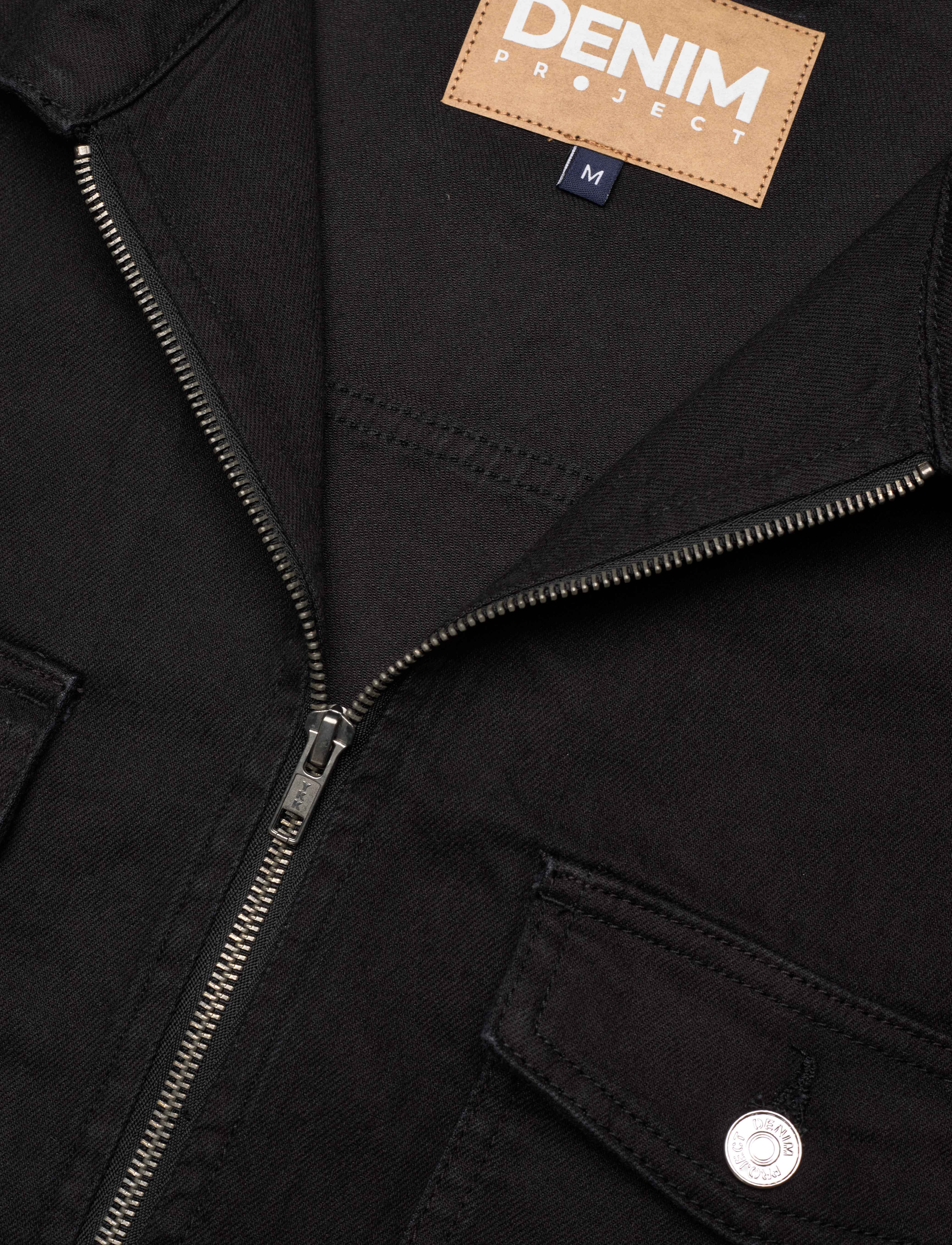 Denim project - DPZIP DENIM JACKET - black - 2