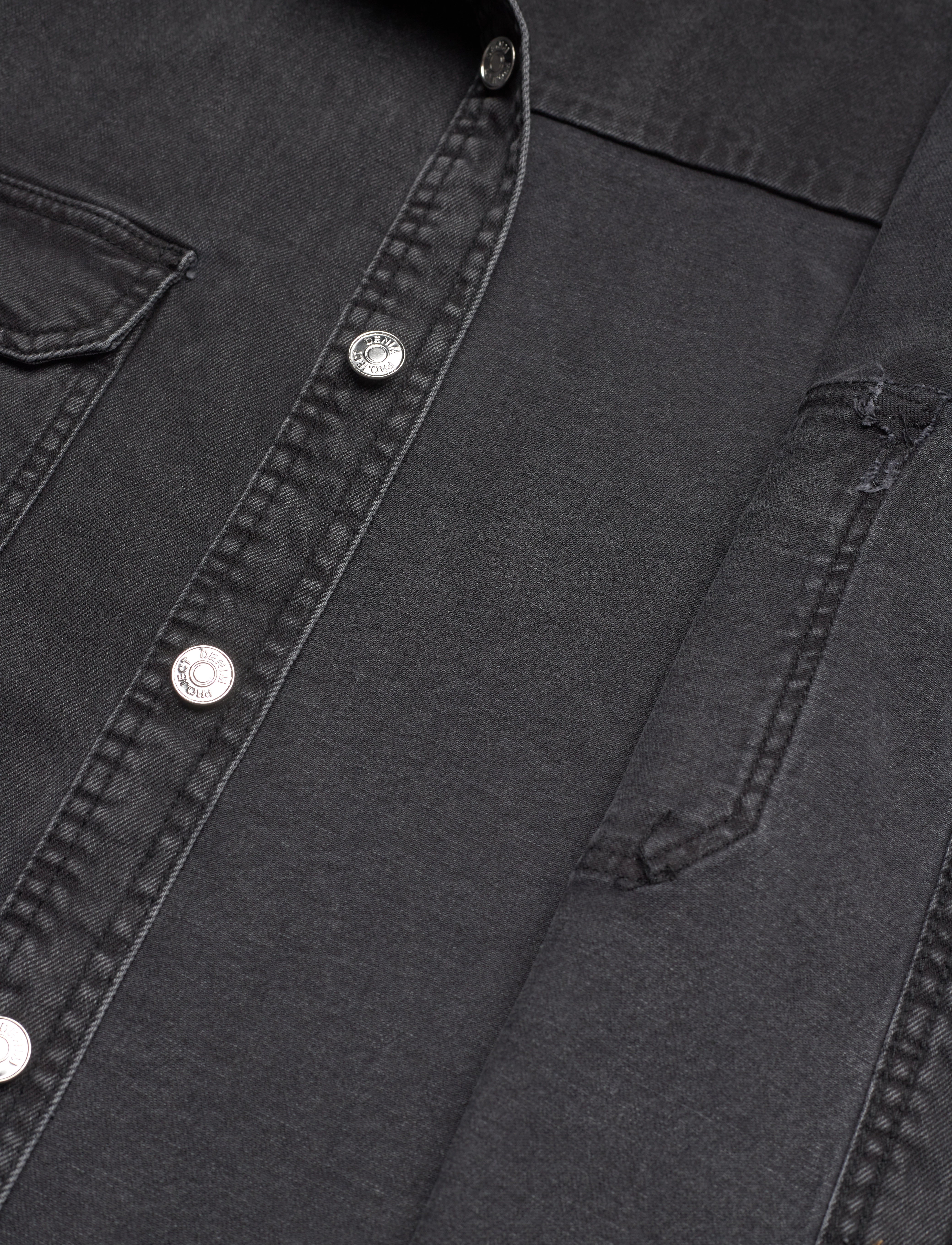 Denim project - DPWORKER DENIM OVERSHIRT - black - 4