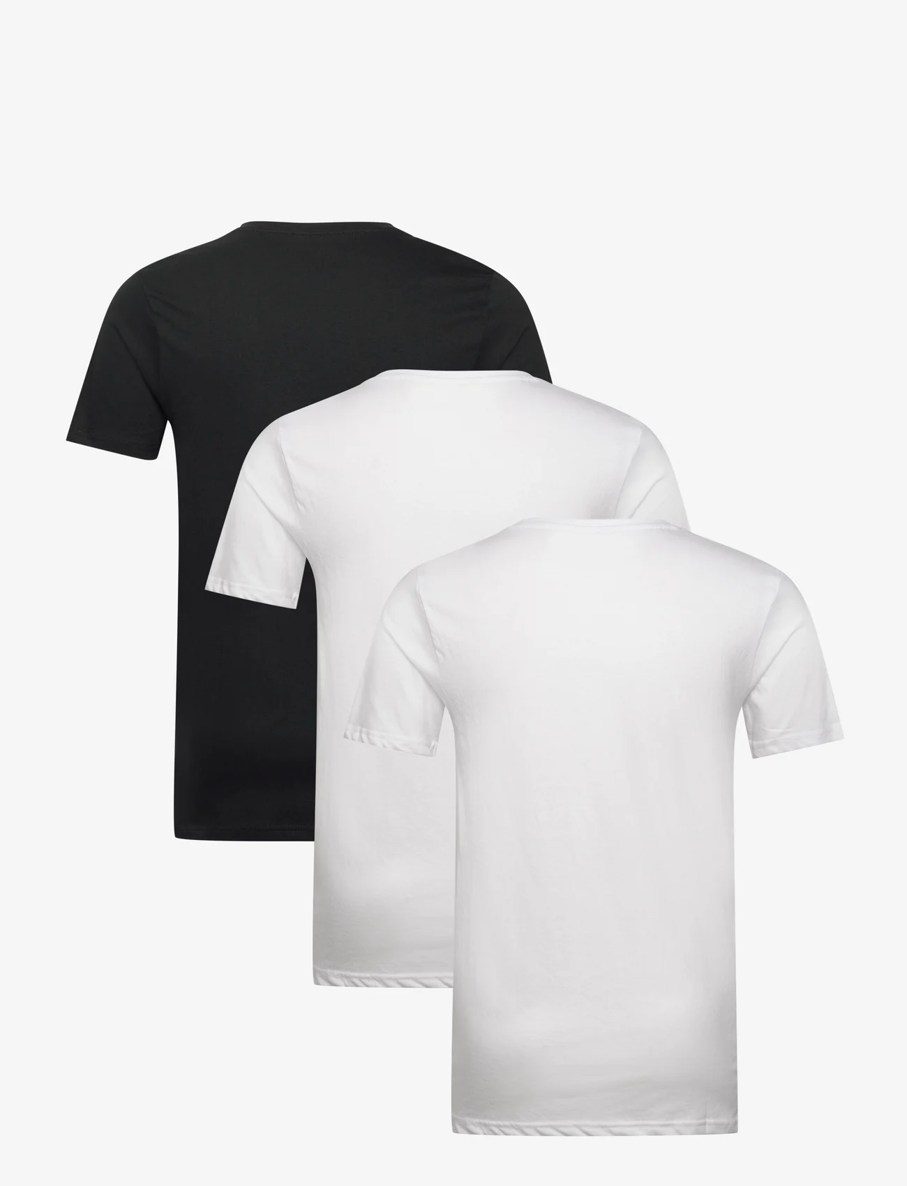 Denim project - 3 PACK T-SHIRTS - laveste priser - 2x white 1x black - 1