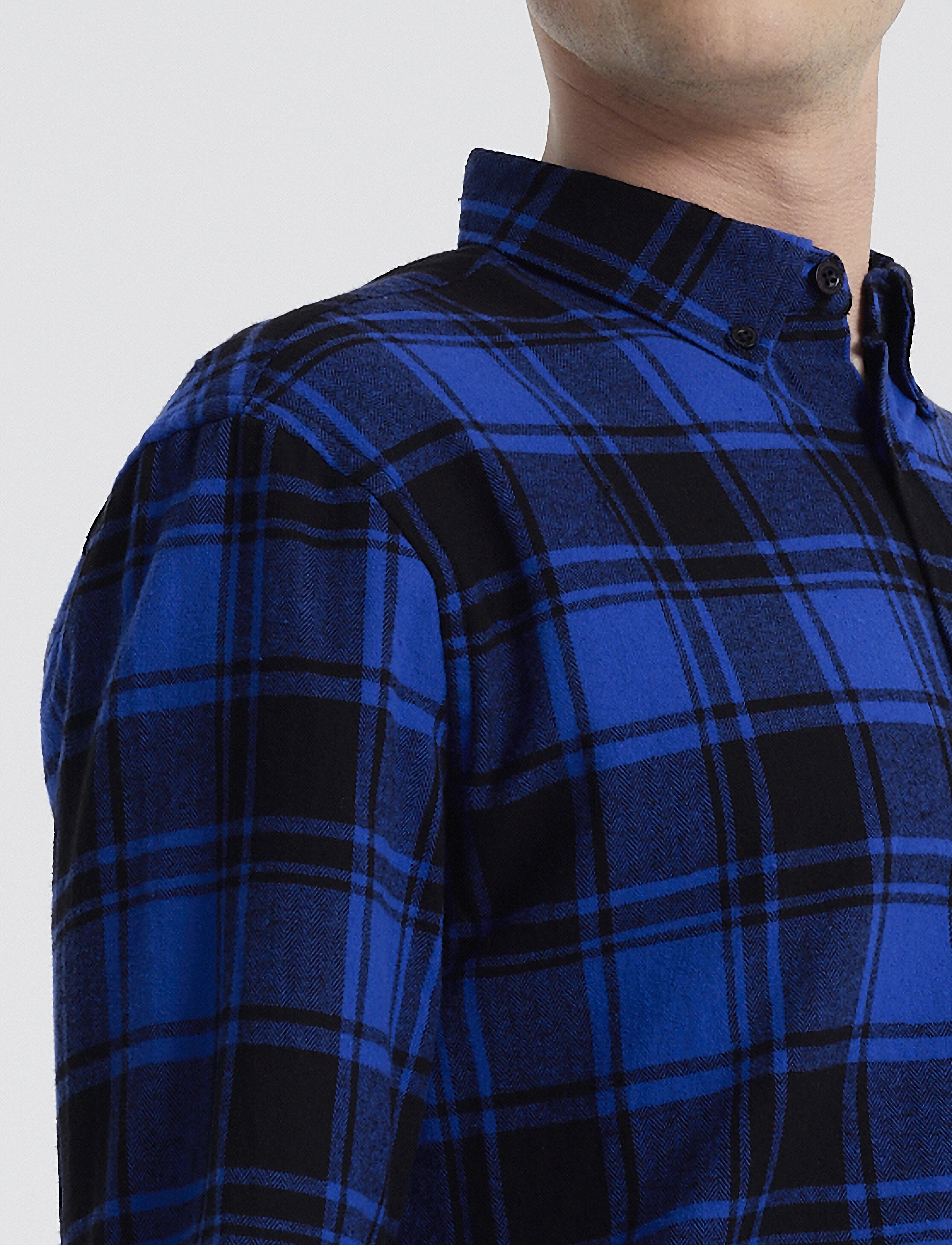 Denim Project - Check Shirt - blue check - 4