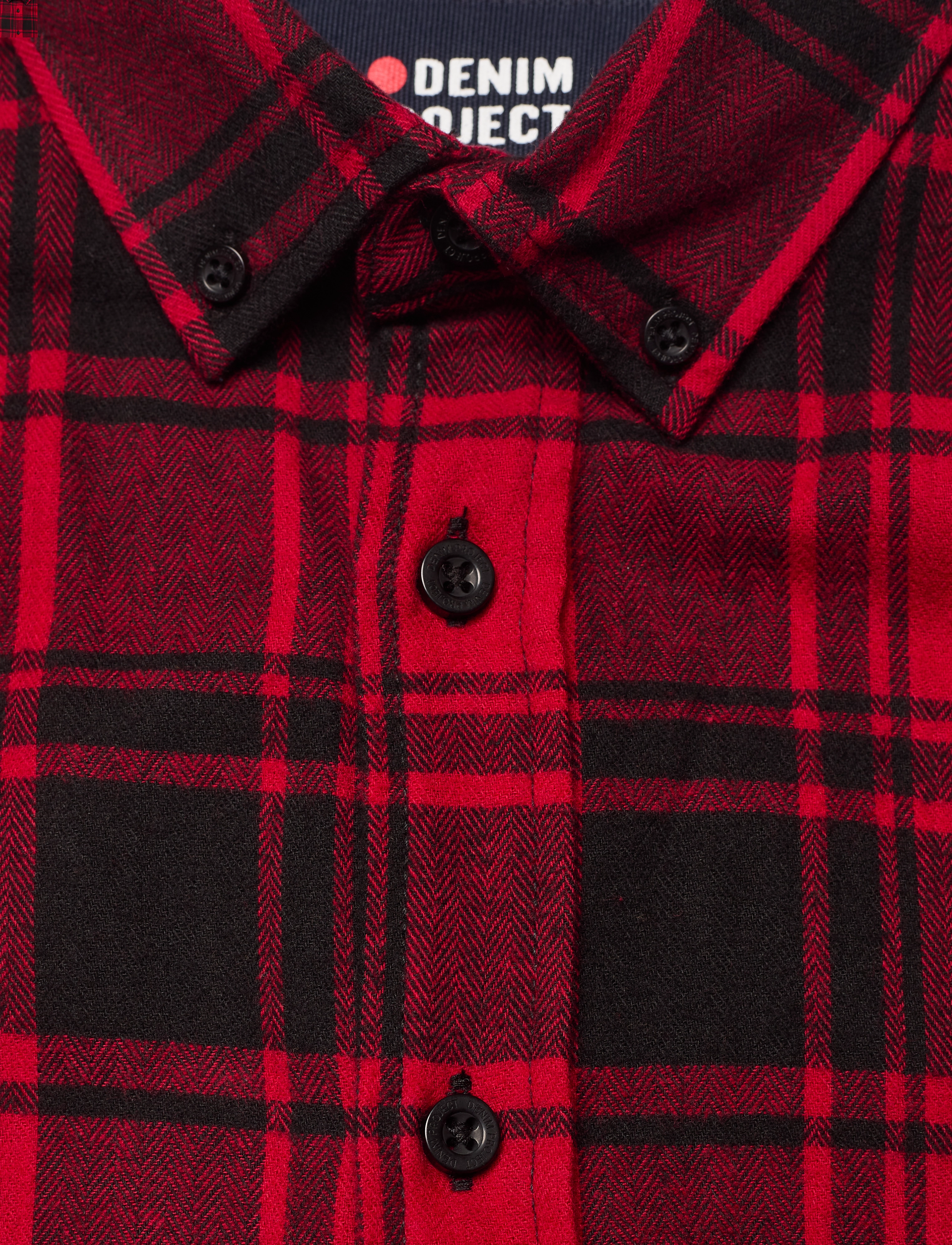 Denim Project - Check Shirt - red check - 2