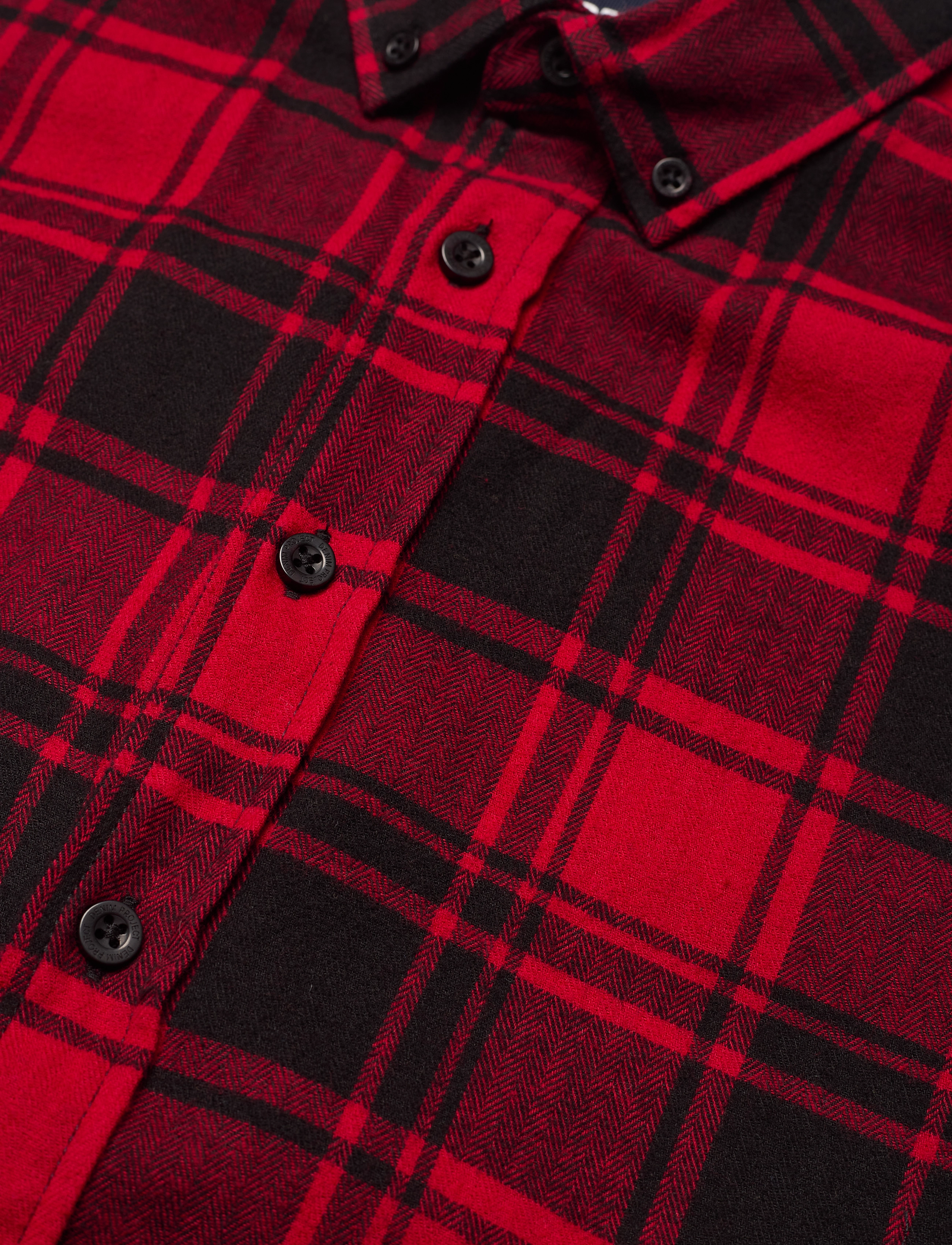 Denim Project - Check Shirt - red check - 3