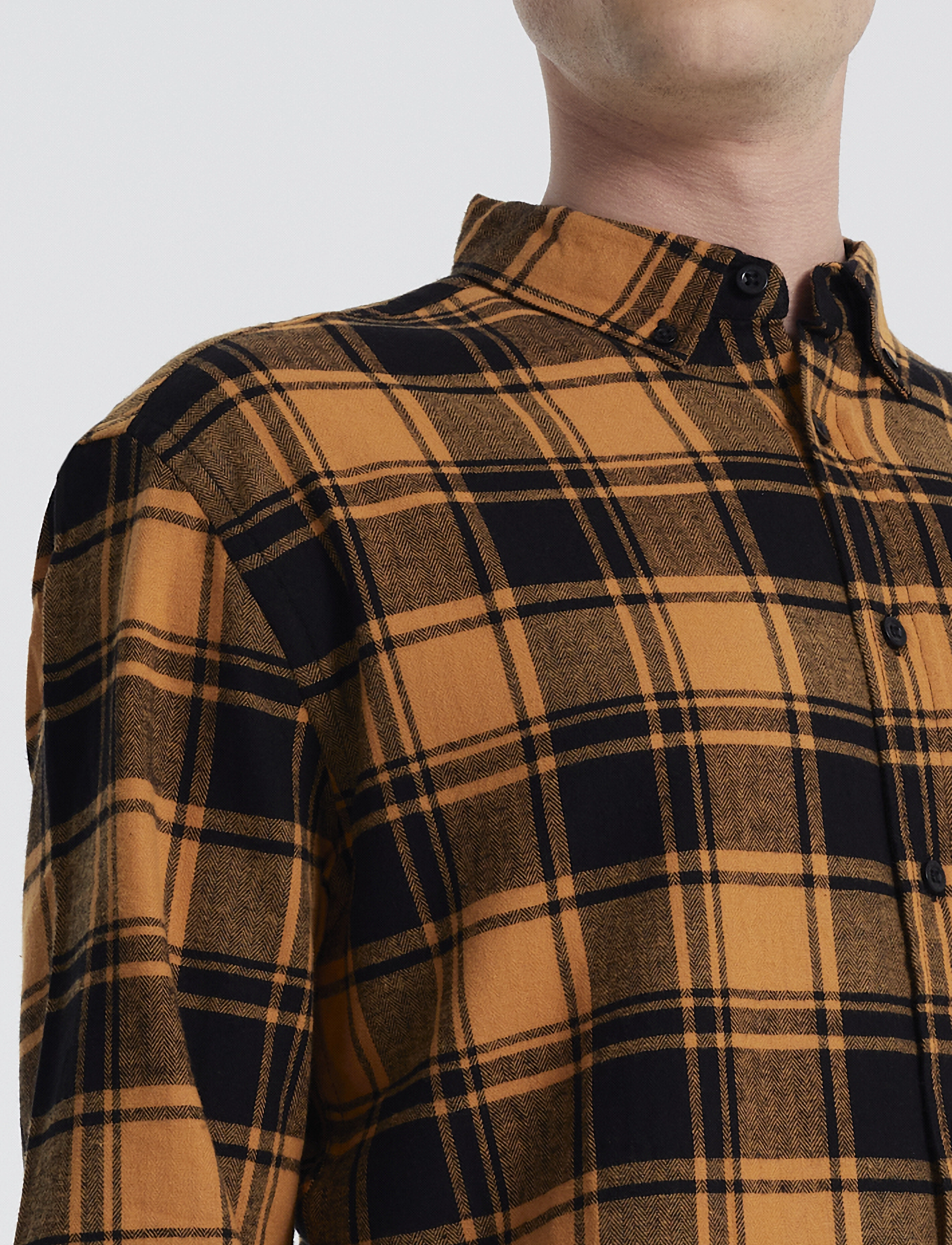 Denim Project - Check Shirt - yellow check - 4