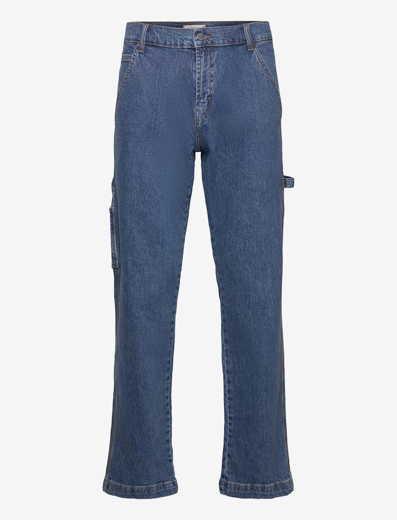 Denim Project - DPWorkwear Straight Jeans - bukser & jeans - mid blue stone - 0