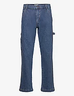 DPWorkwear Straight Jeans - MID BLUE STONE