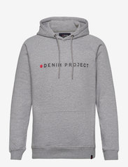 Denim project - Logo Hoodie - alhaisimmat hinnat - grey - 0