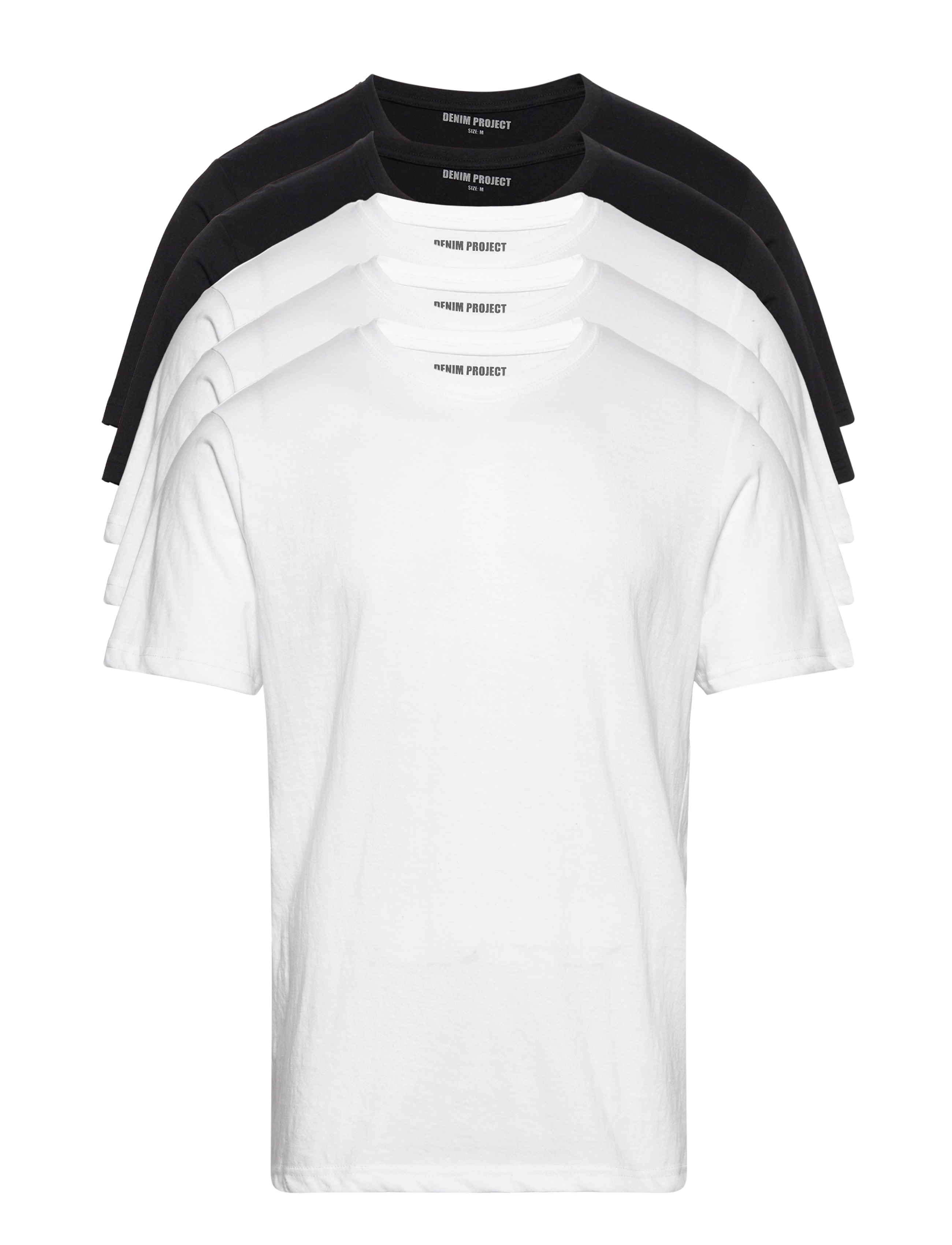 Denim Project DP 5 PACK T-SHIRTS - Kleidung - 3X WHITE 2X BLACK / white