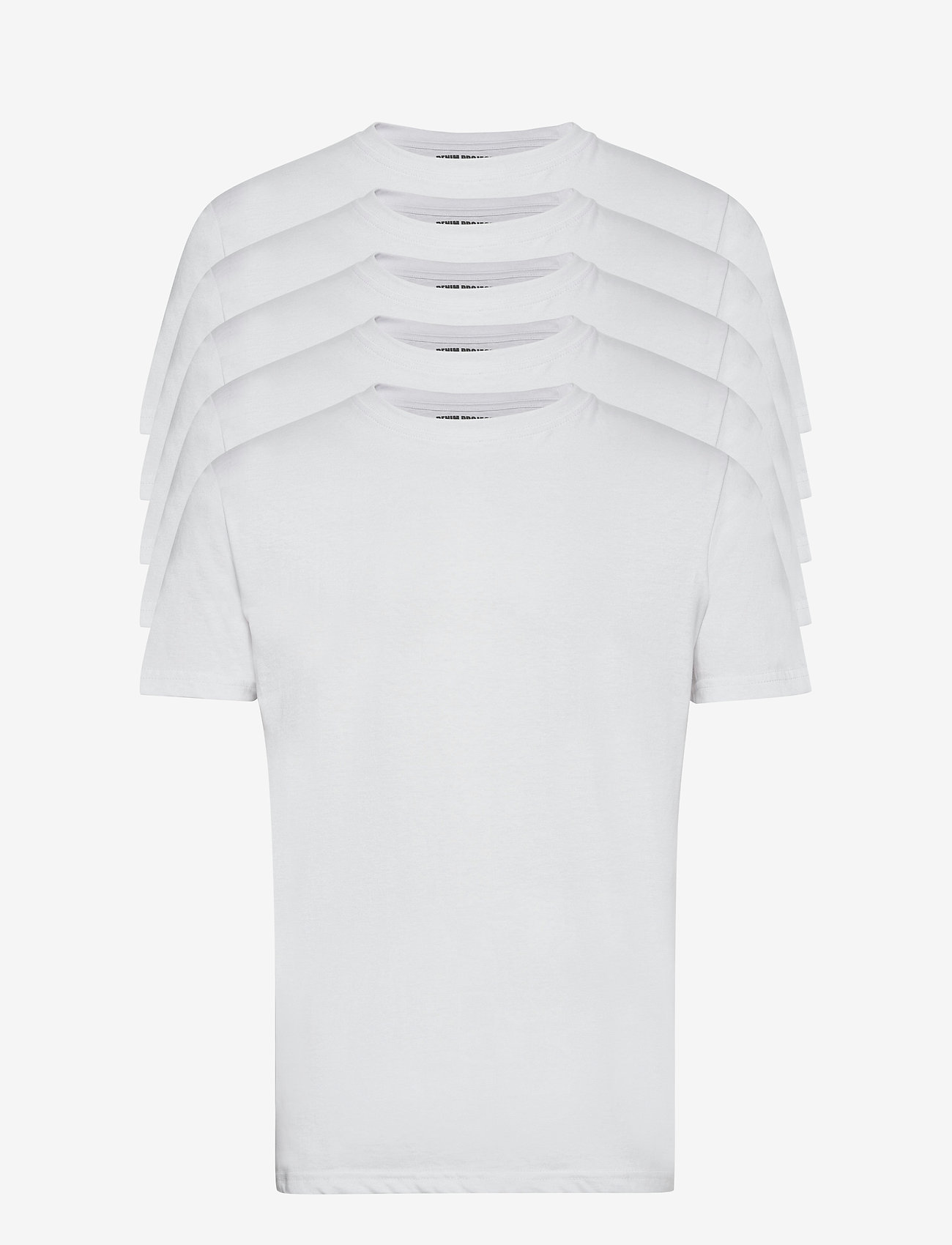 Denim Project DP 5 PACK T-SHIRTS - Vaatteet - WHITE / white