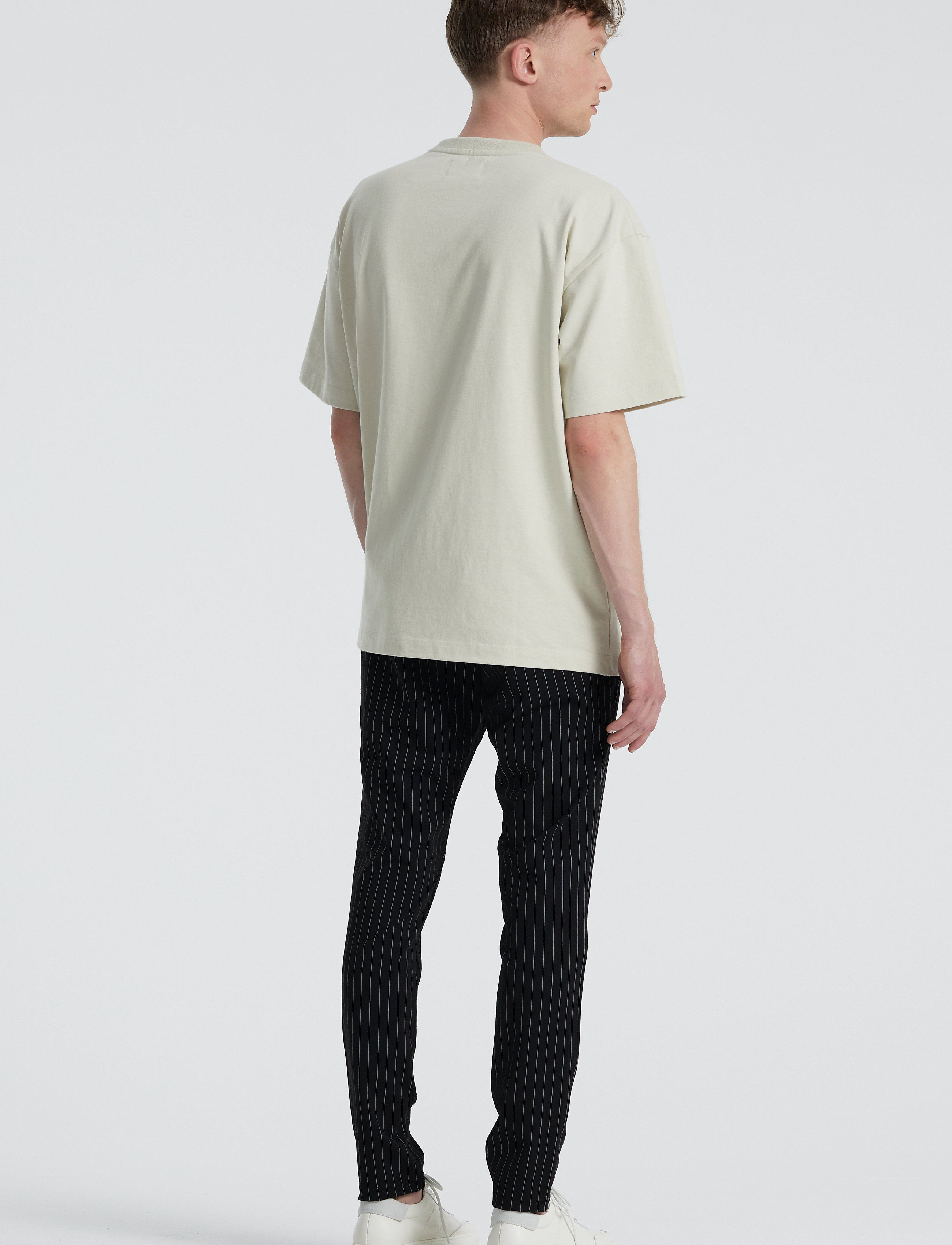 Denim Project - DP Ponte Roma Plain - laveste priser - black white pin - 3