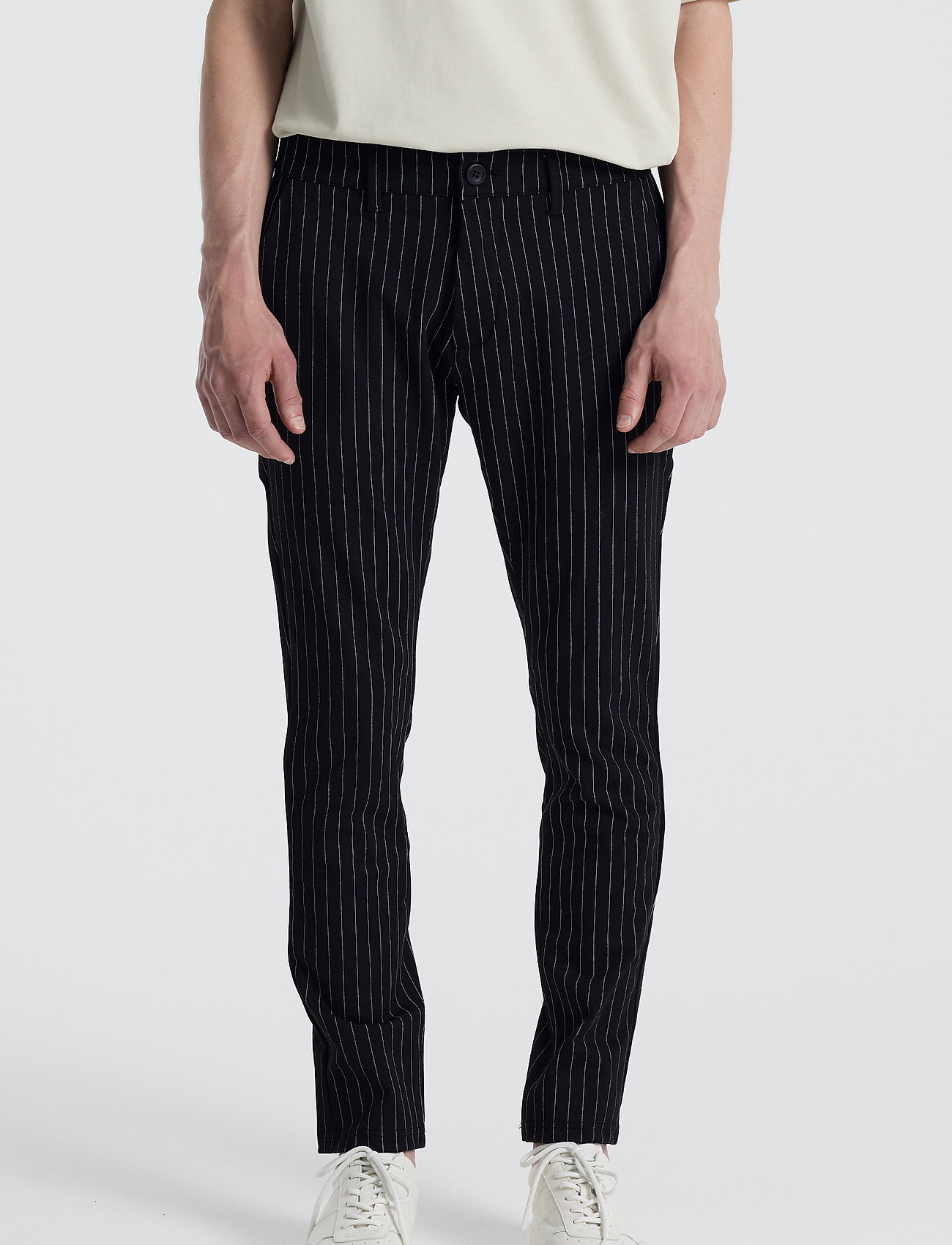 Denim Project - DP Ponte Roma Plain - laveste priser - black white pin - 5