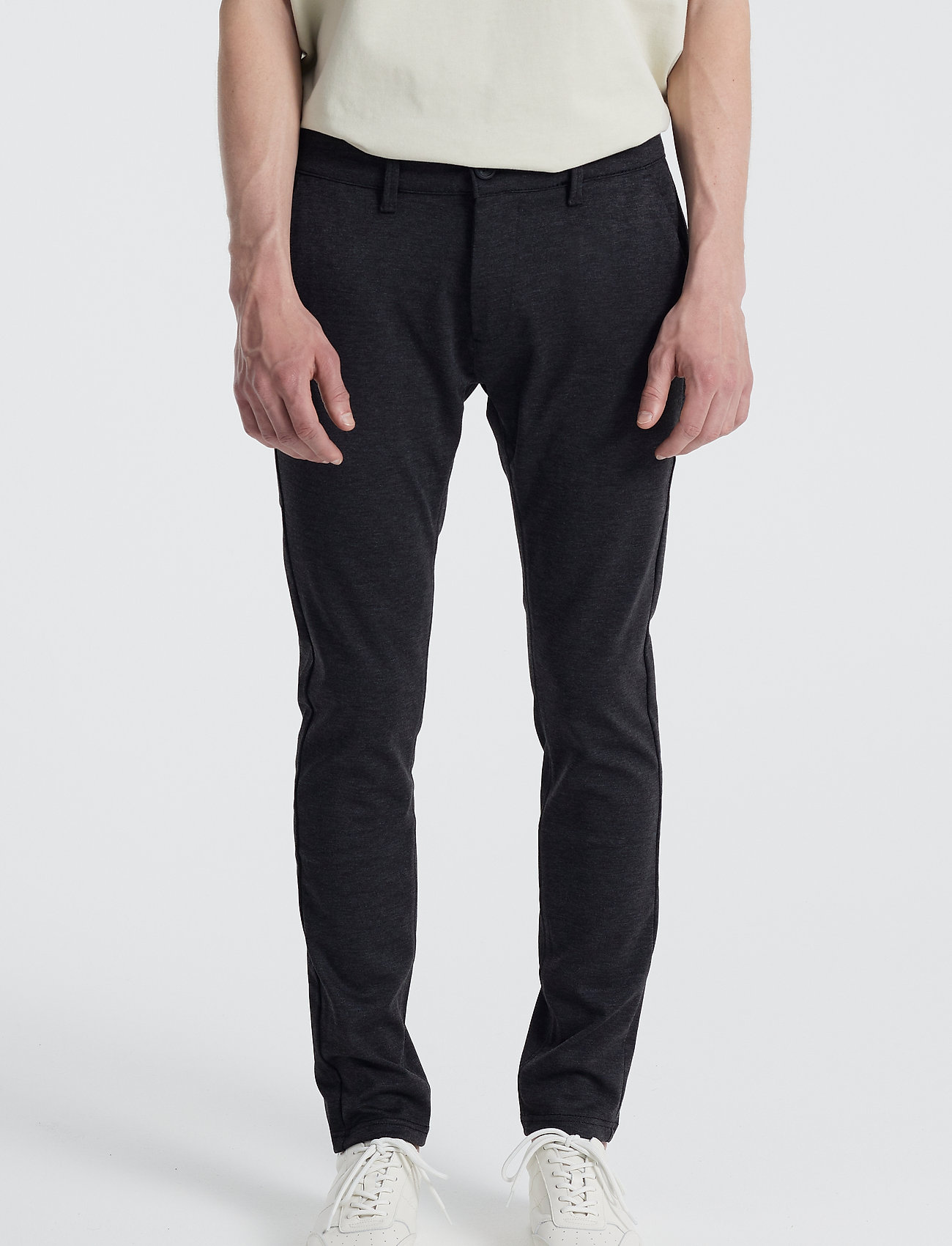 Denim Project - DP Ponte Roma Plain - laveste priser - dark grey melange - 5