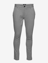 Denim project - Ponte Roma Plain - pantalons chino - light grey melange - 0