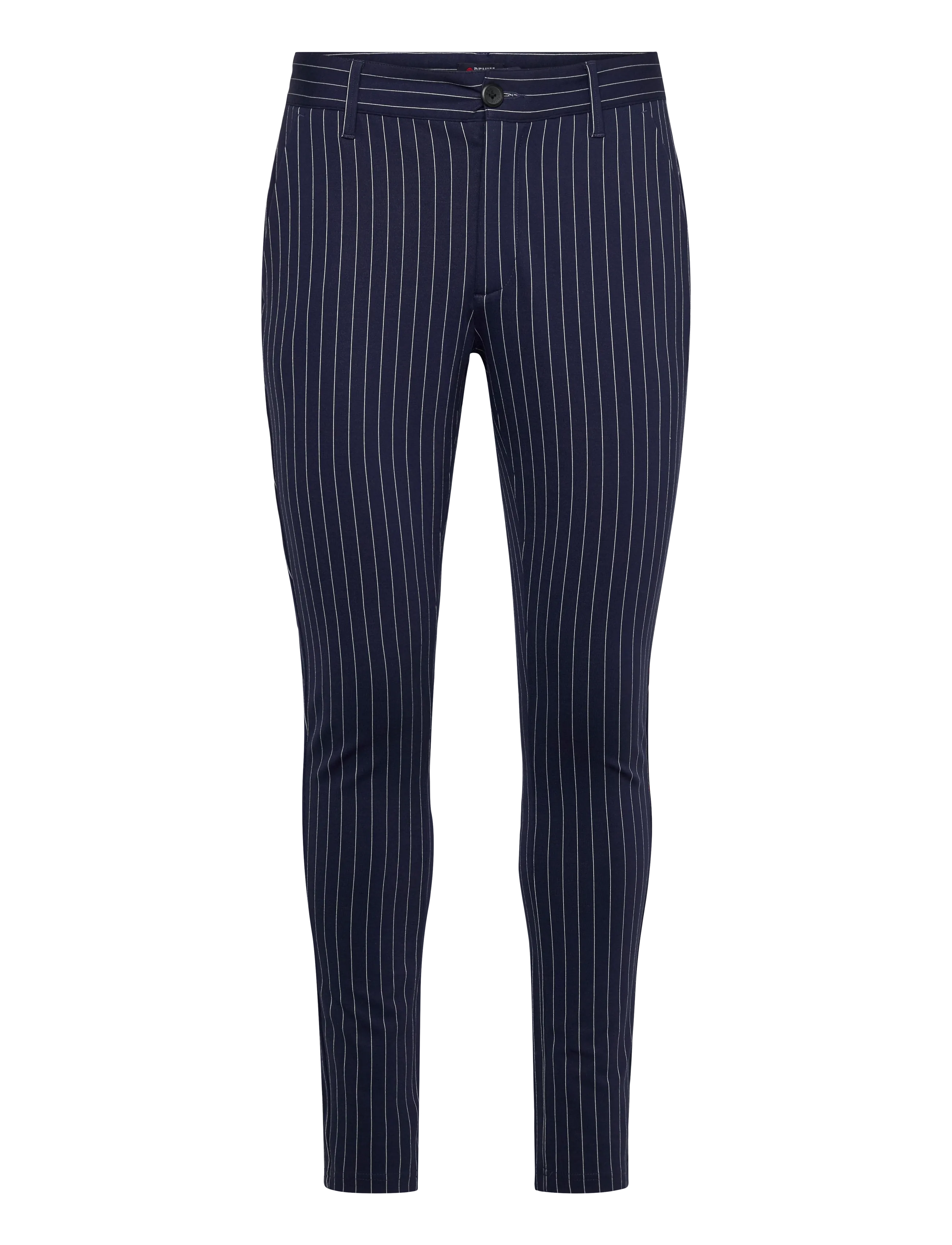Denim Project DP Ponte Roma Plain - Casual bukser - NAVY WHITE PINSTRIPE / navy