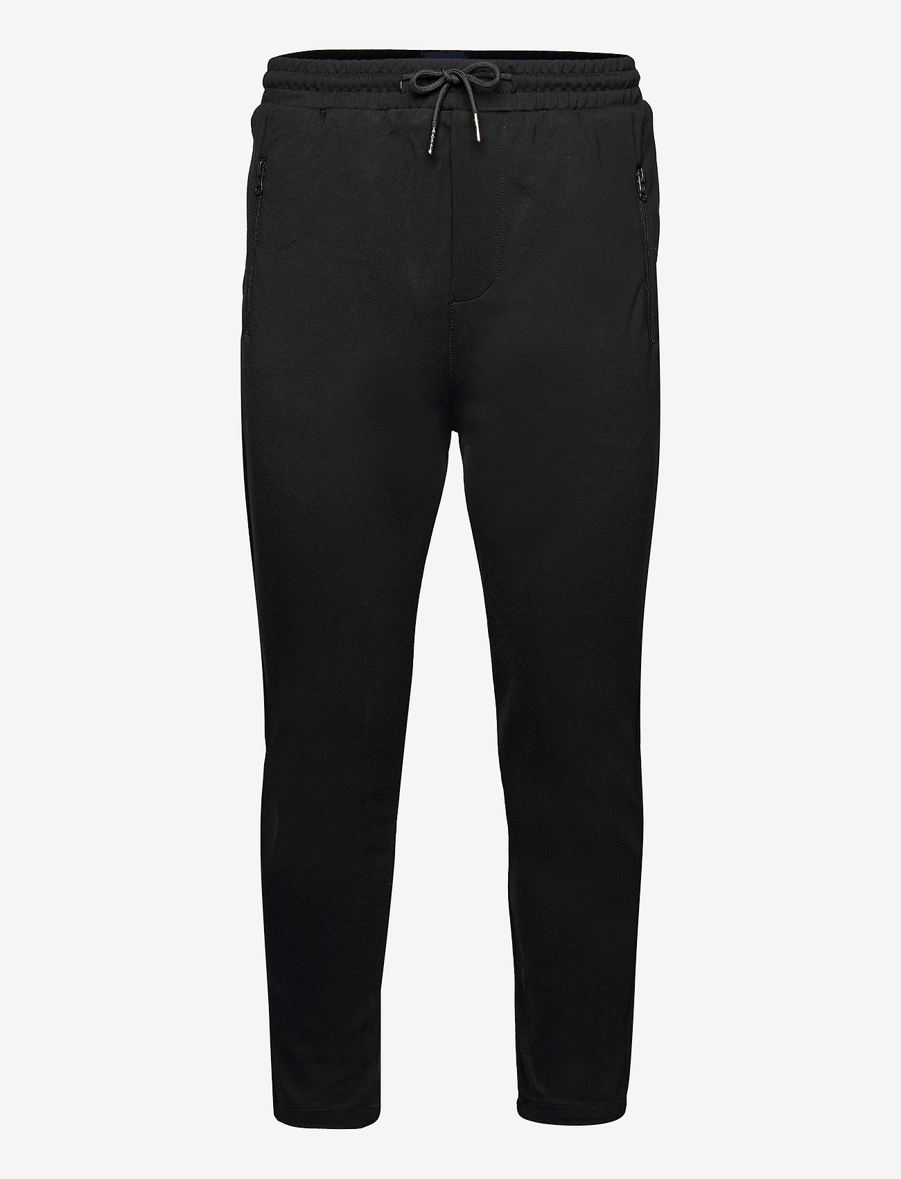 Denim Project PONTE ELASTIC PANTS CROPPED - Sweatpants & Joggingbukser - BLACK / black
