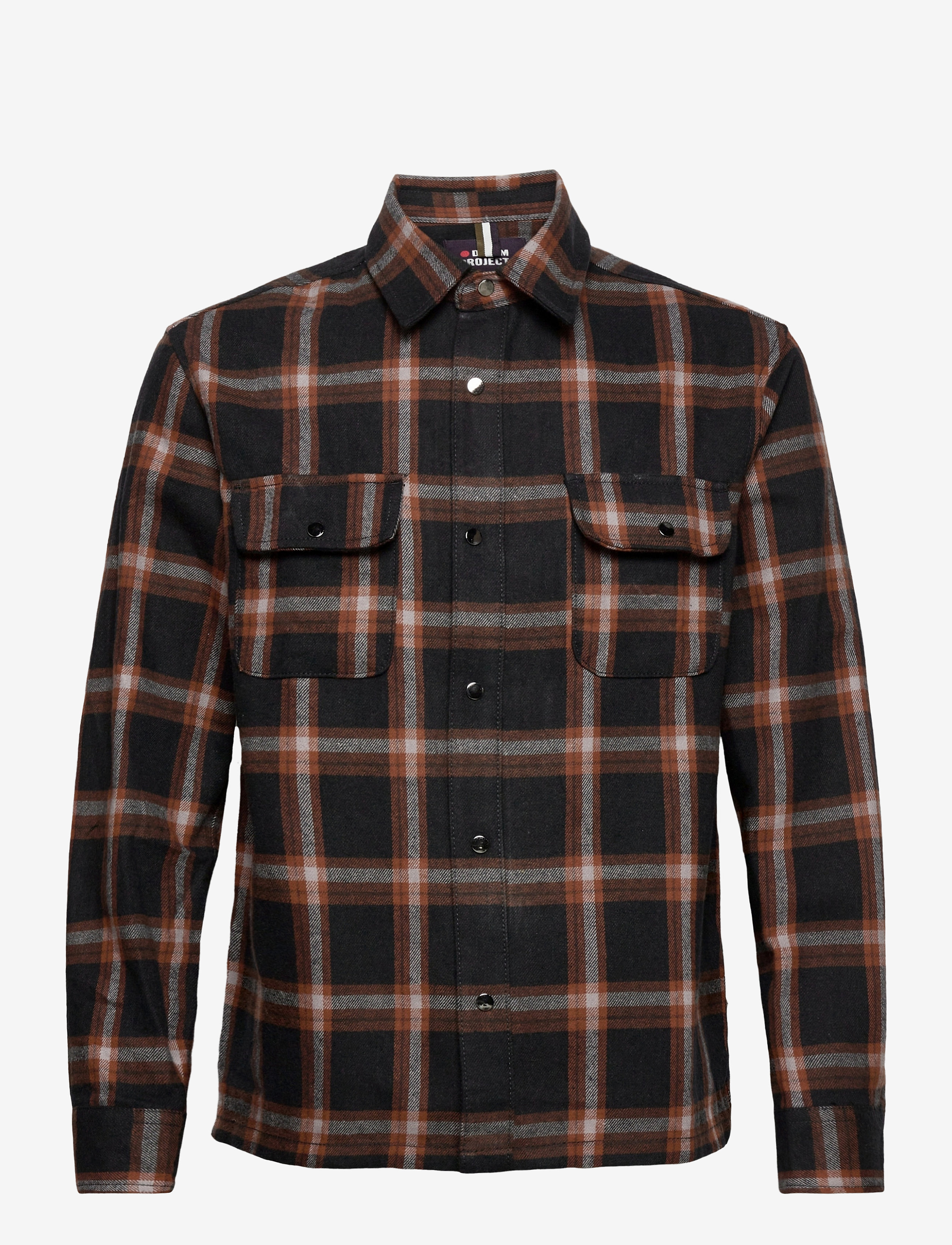 DENIM PROJECT Dpcheck Overshirt Braun - M - Herren