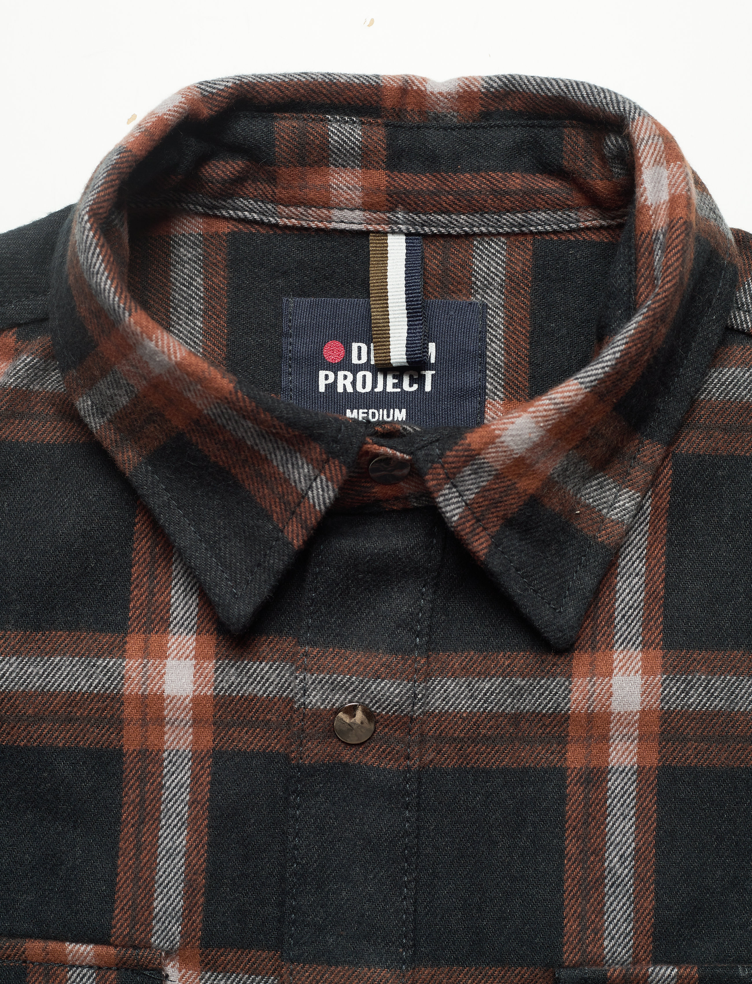 Denim Project - DPCHECK OVERSHIRT - vīriešiem - brown check - 2
