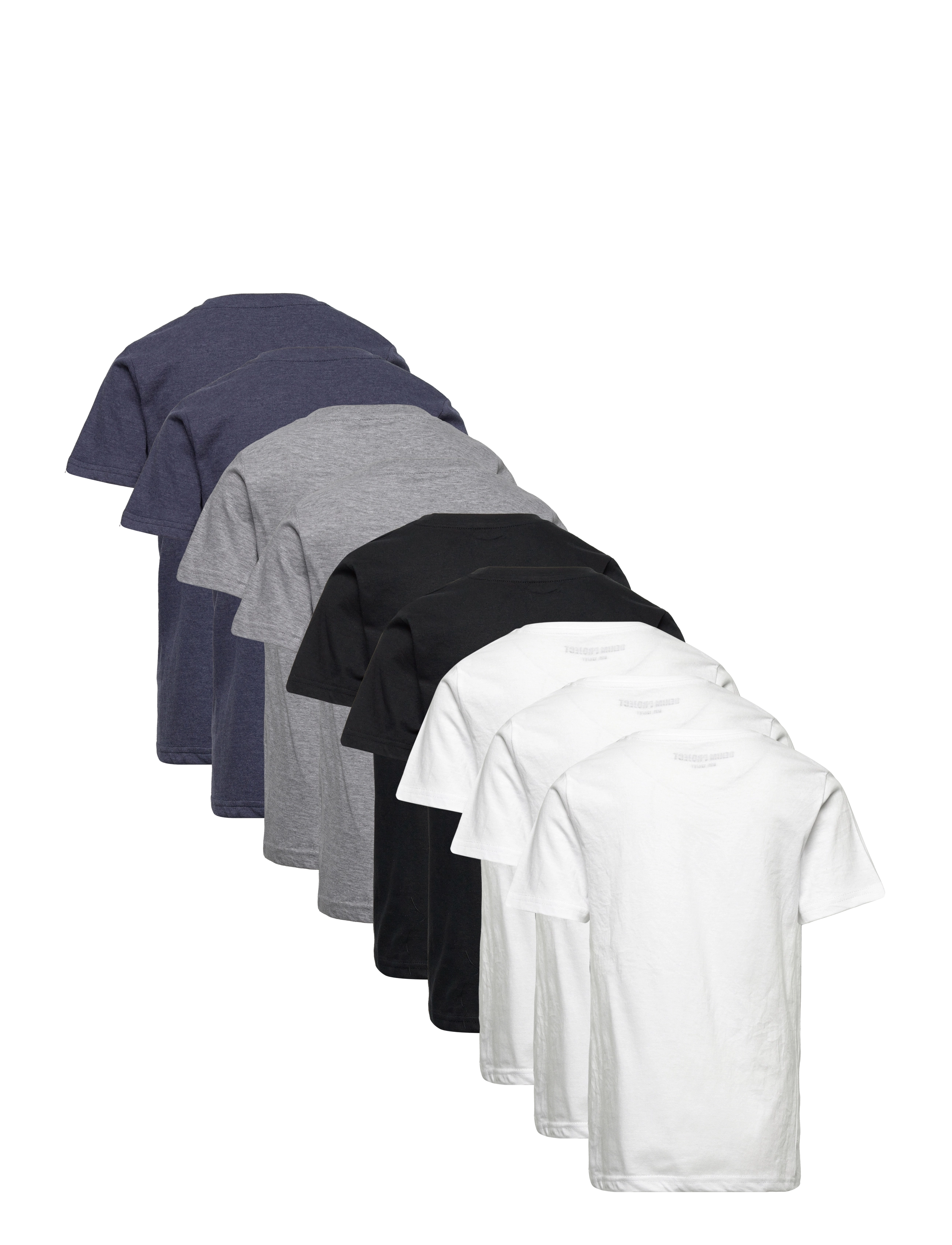 Denim project - 10-Pack Junior Tee - 3xtotal eclipse mel 3xwhite 2xlight grey mel 2xbla - 1