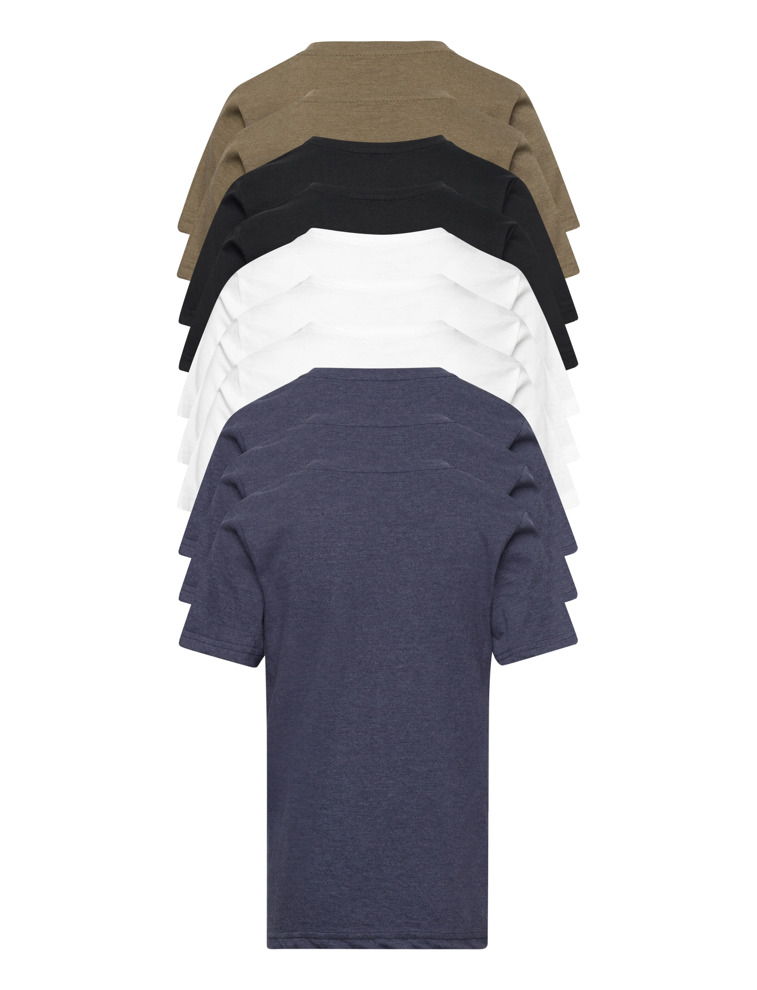Denim project - 10-Pack Junior Tee - 3xtotal eclipse mel 3xwhite 2xolive night mel 2xbl - 1