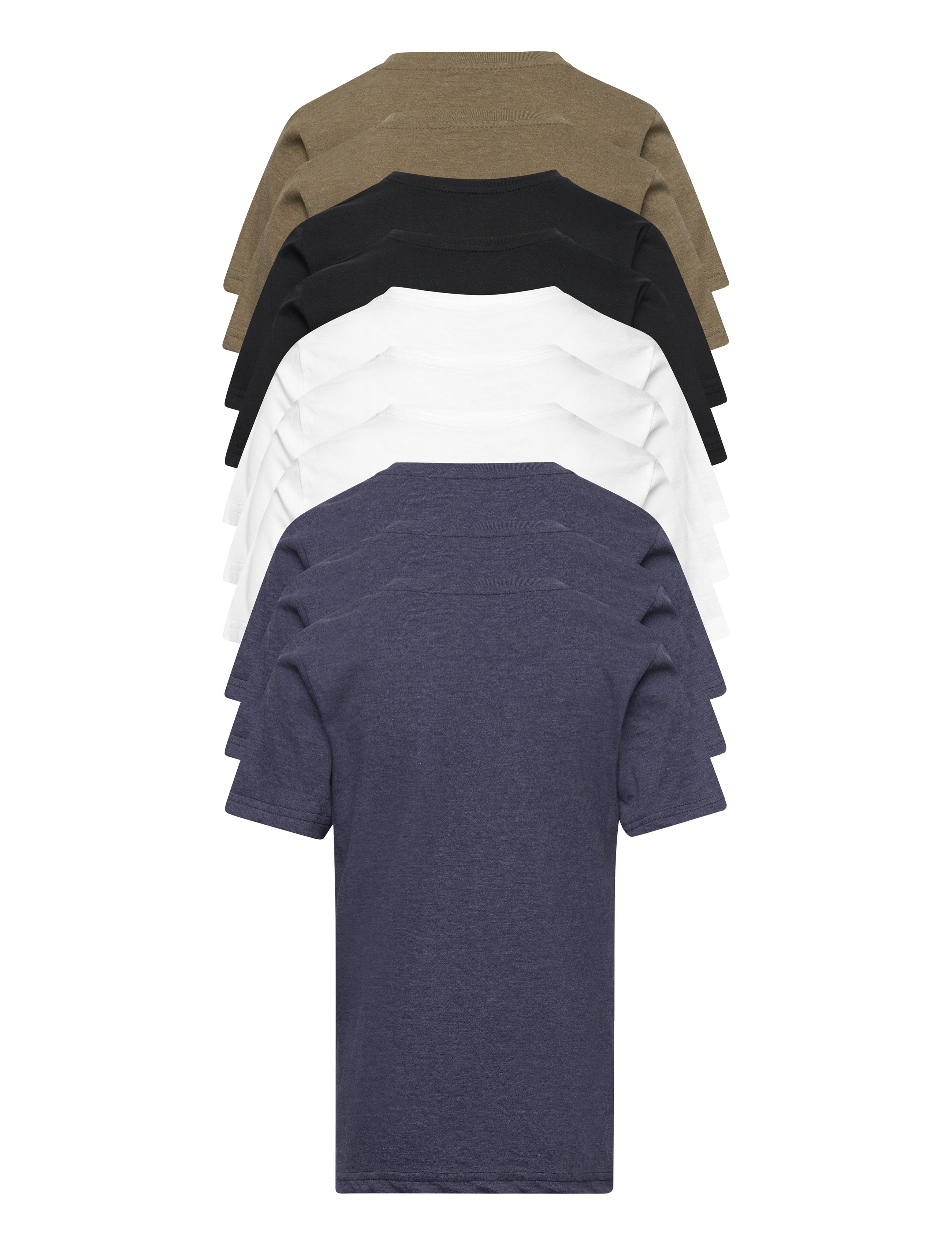 Denim project - 10-Pack Junior Tee - 3xtotal eclipse mel 3xwhite 2xolive night mel 2xbl - 2