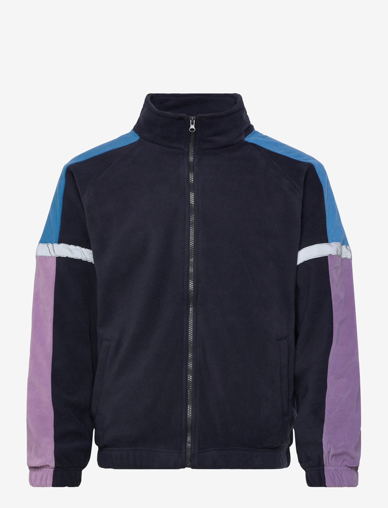 Denim Project - DPLuke Fleece - sweatshirts - 238 high navy w. purple/light blue - 0