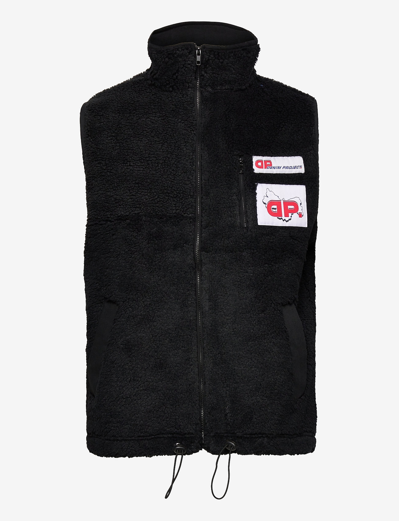 Denim project - DPARTHUR FLEECE VEST - black - 0