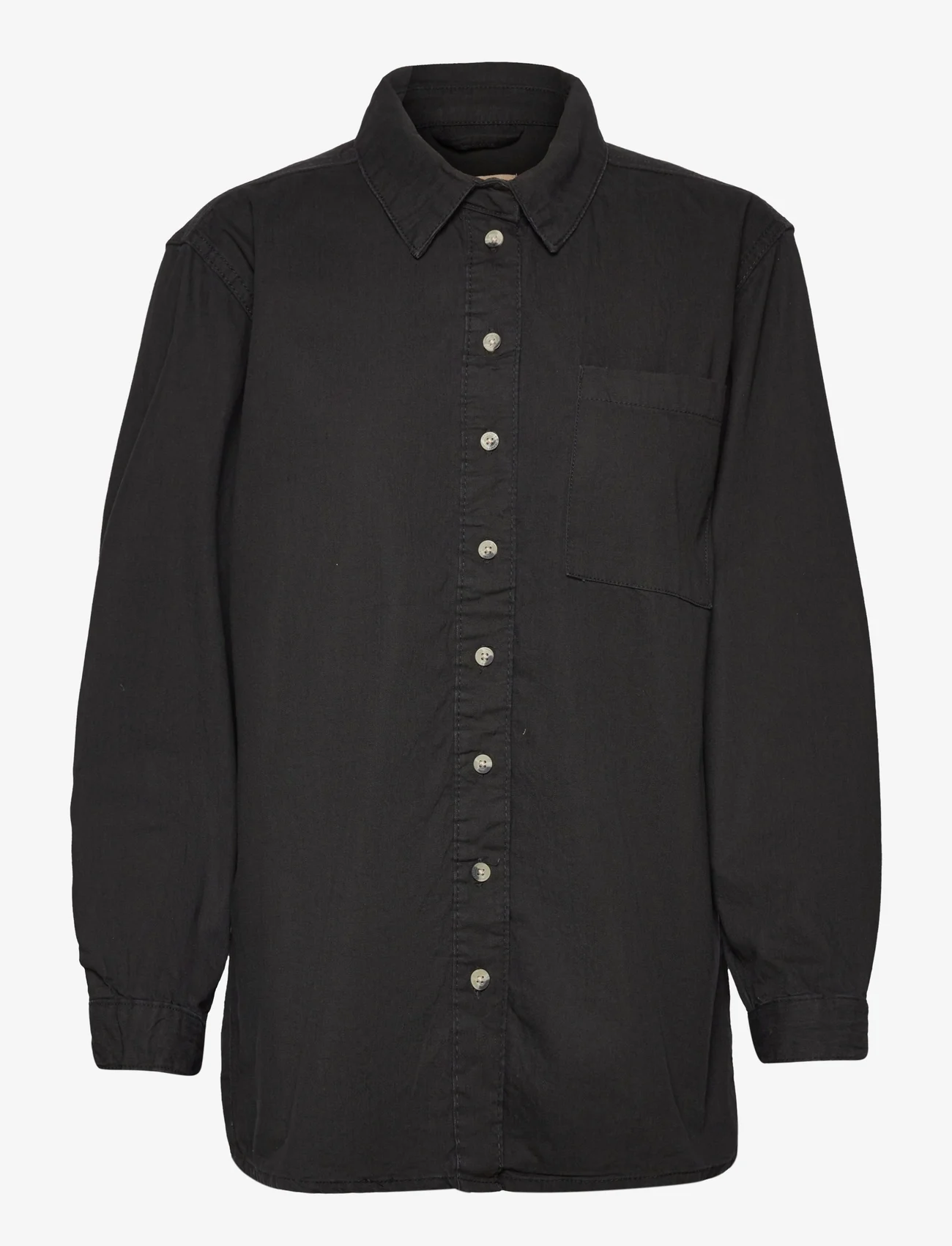 Denim project - DPWCLARA SHIRT - džinsiniai marškiniai - 001 black - 0