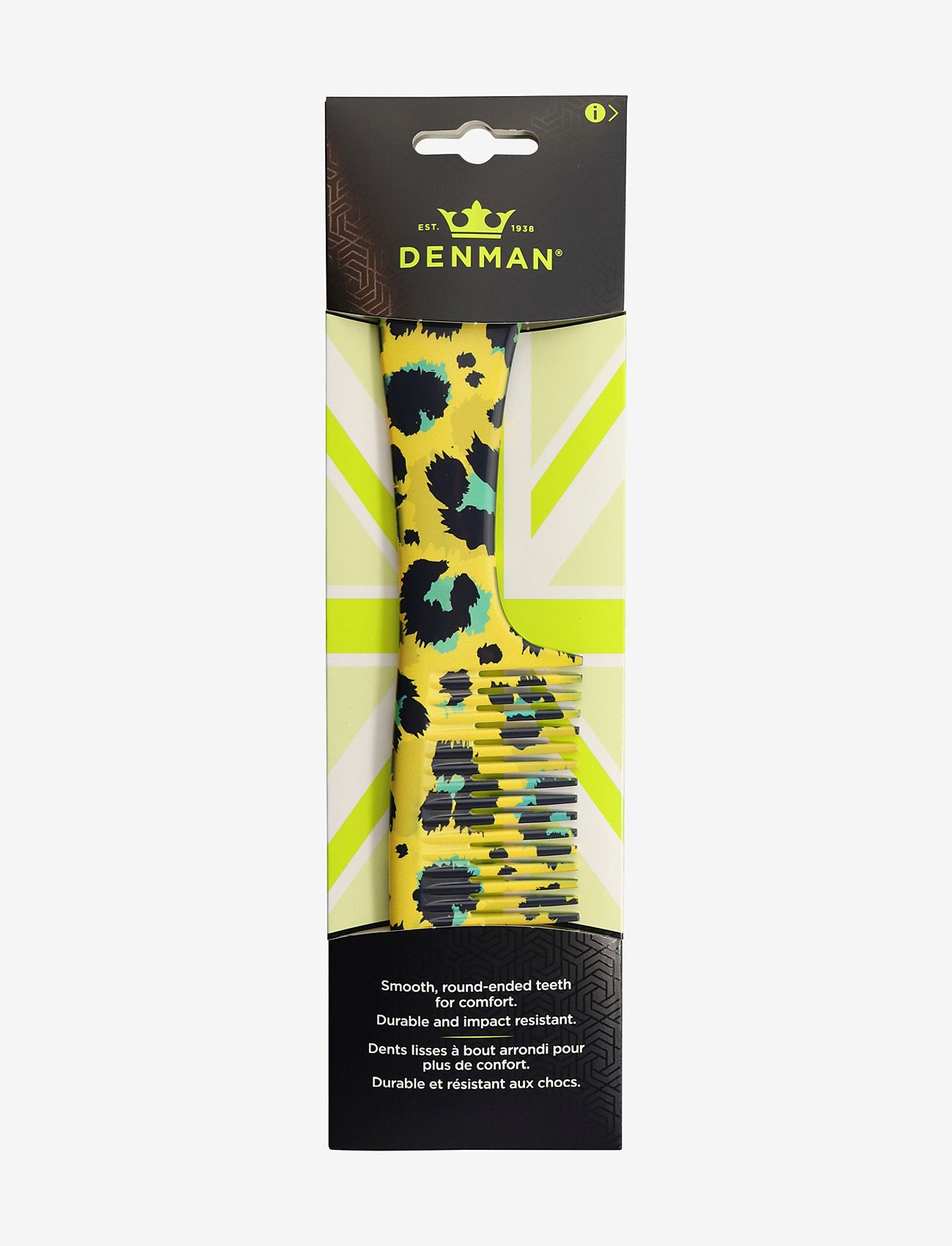 Denman - DENMAN Deluxe DPC6 Rake Comb Yellow Leopard - multi-colored - 2